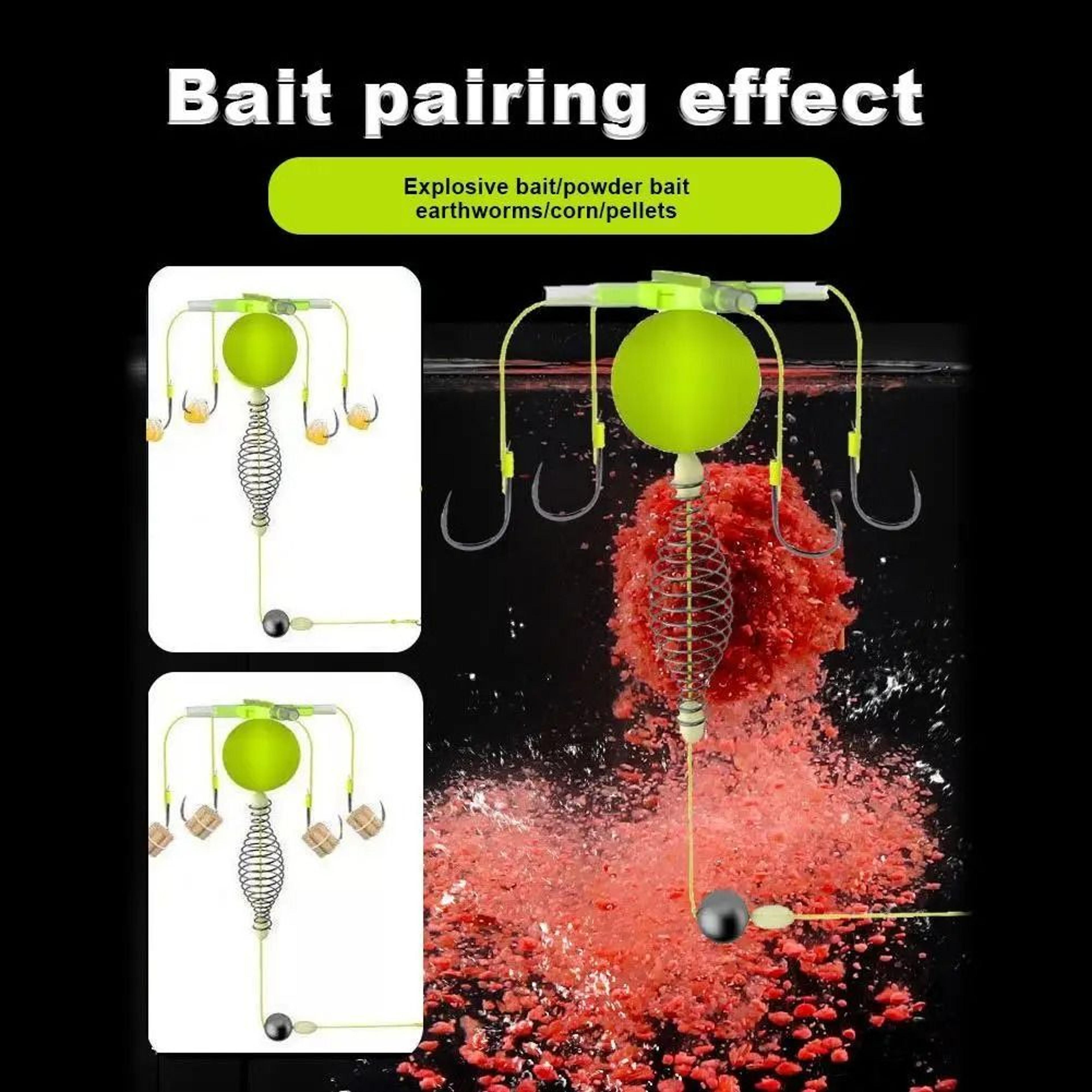 Carbon Steel Fishing Bait Cage Anti Winding Spring Feeder Hook Rig 7