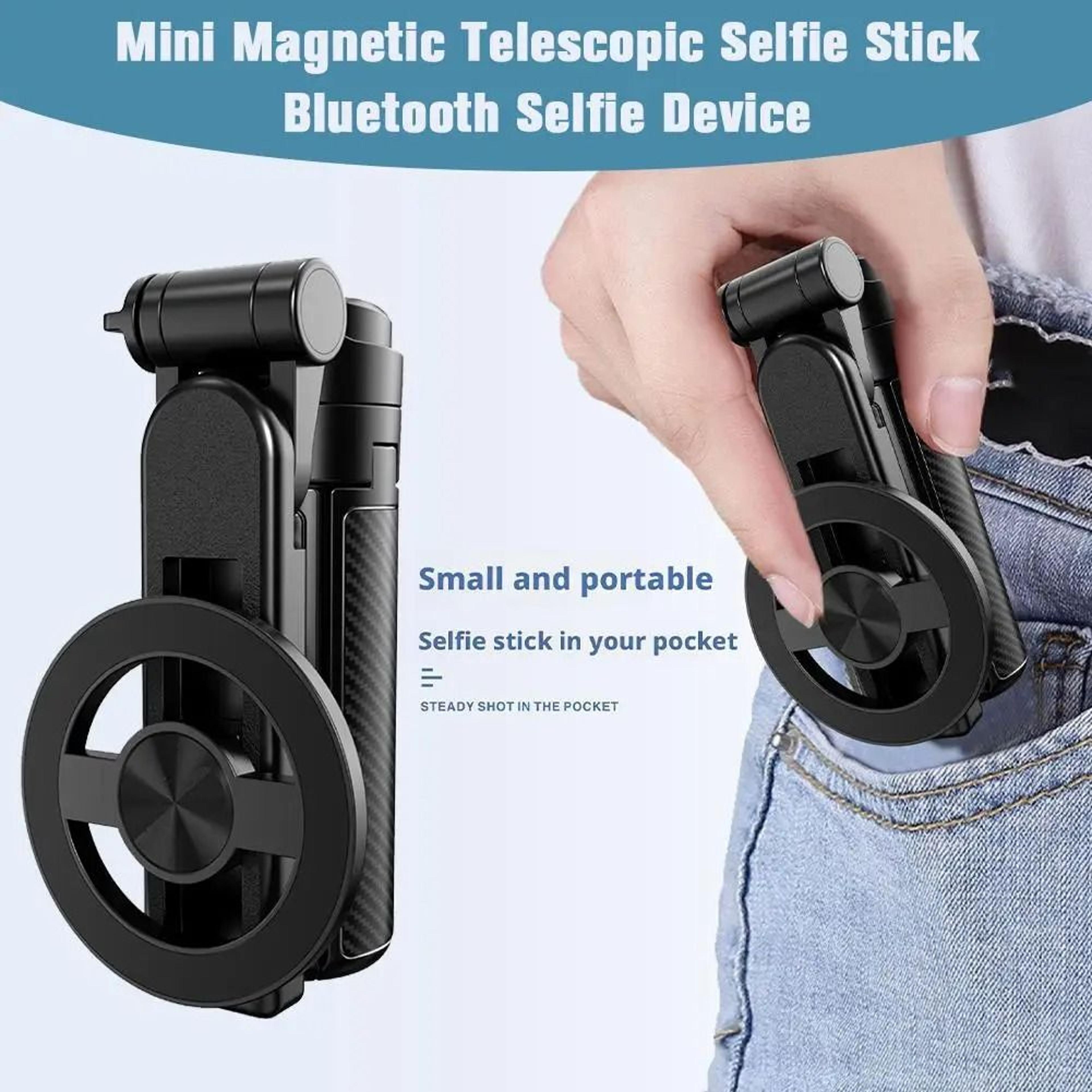Portable Magnetic Selfie Stick Foldable MagSafe Phone Holder With Bluetooth Remote 4