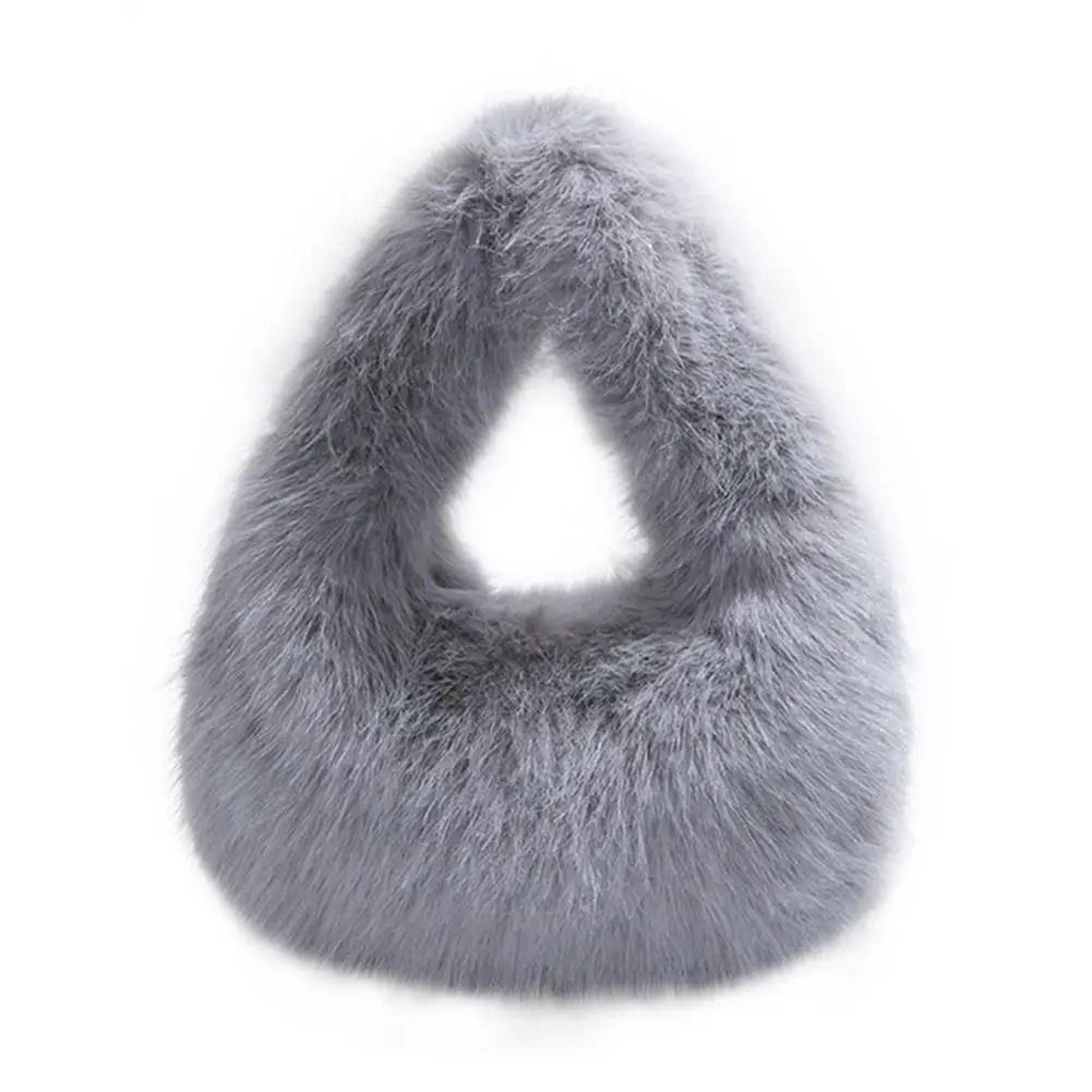 Soft Plush Winter Tote Bag Small Elegant Plush Handbag For Women 3