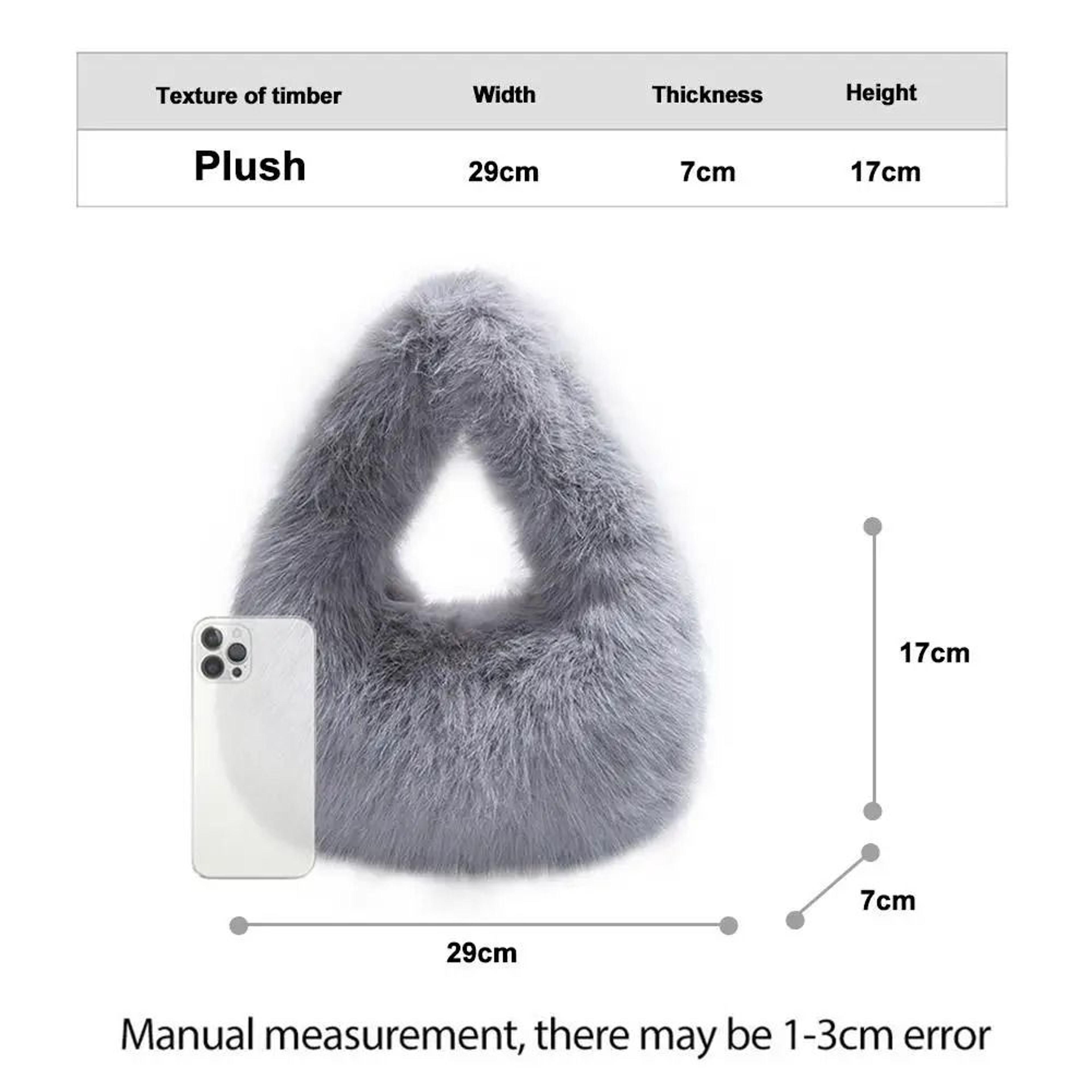 Soft Plush Winter Tote Bag Small Elegant Plush Handbag For Women 6
