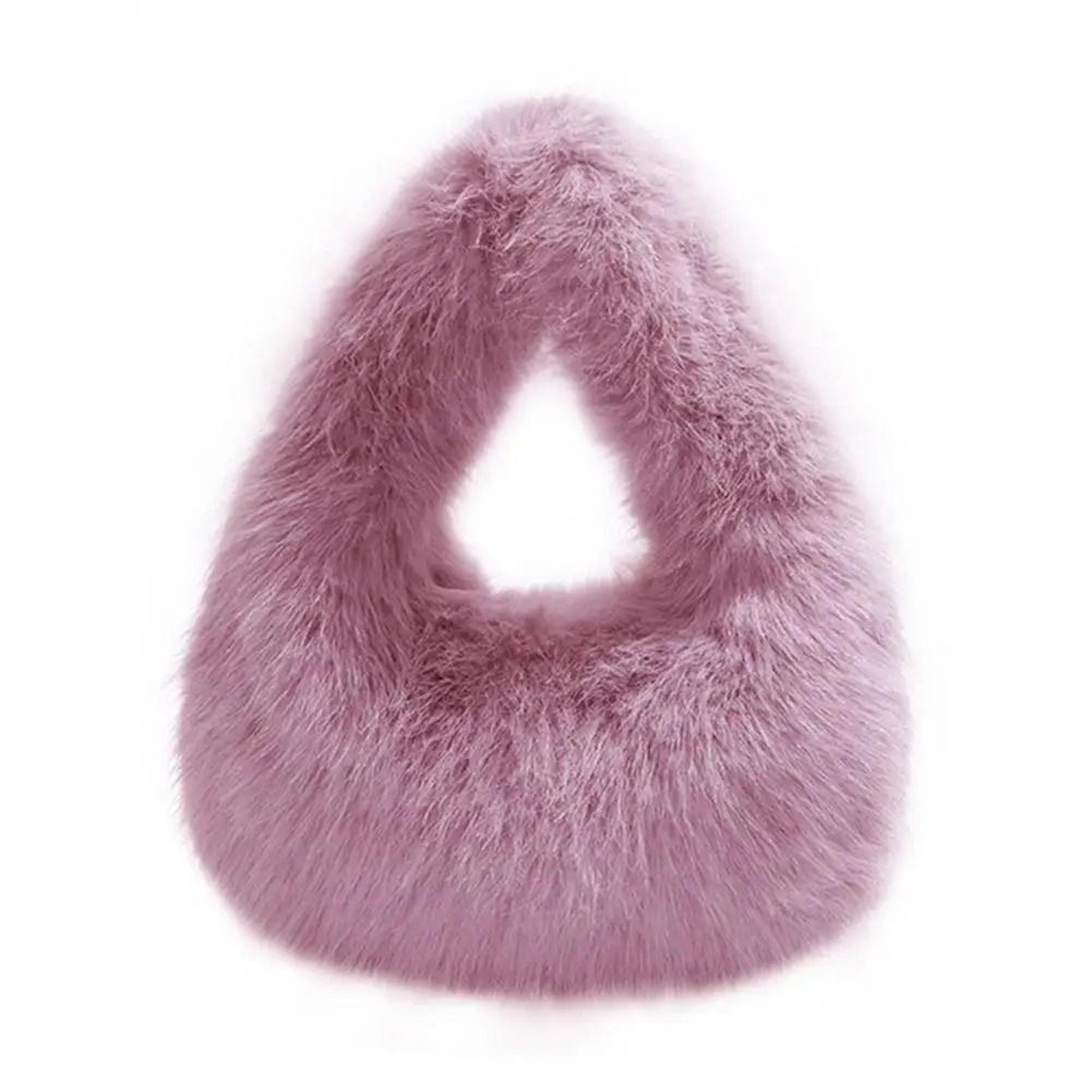 Soft Plush Winter Tote Bag Small Elegant Plush Handbag For Women 1