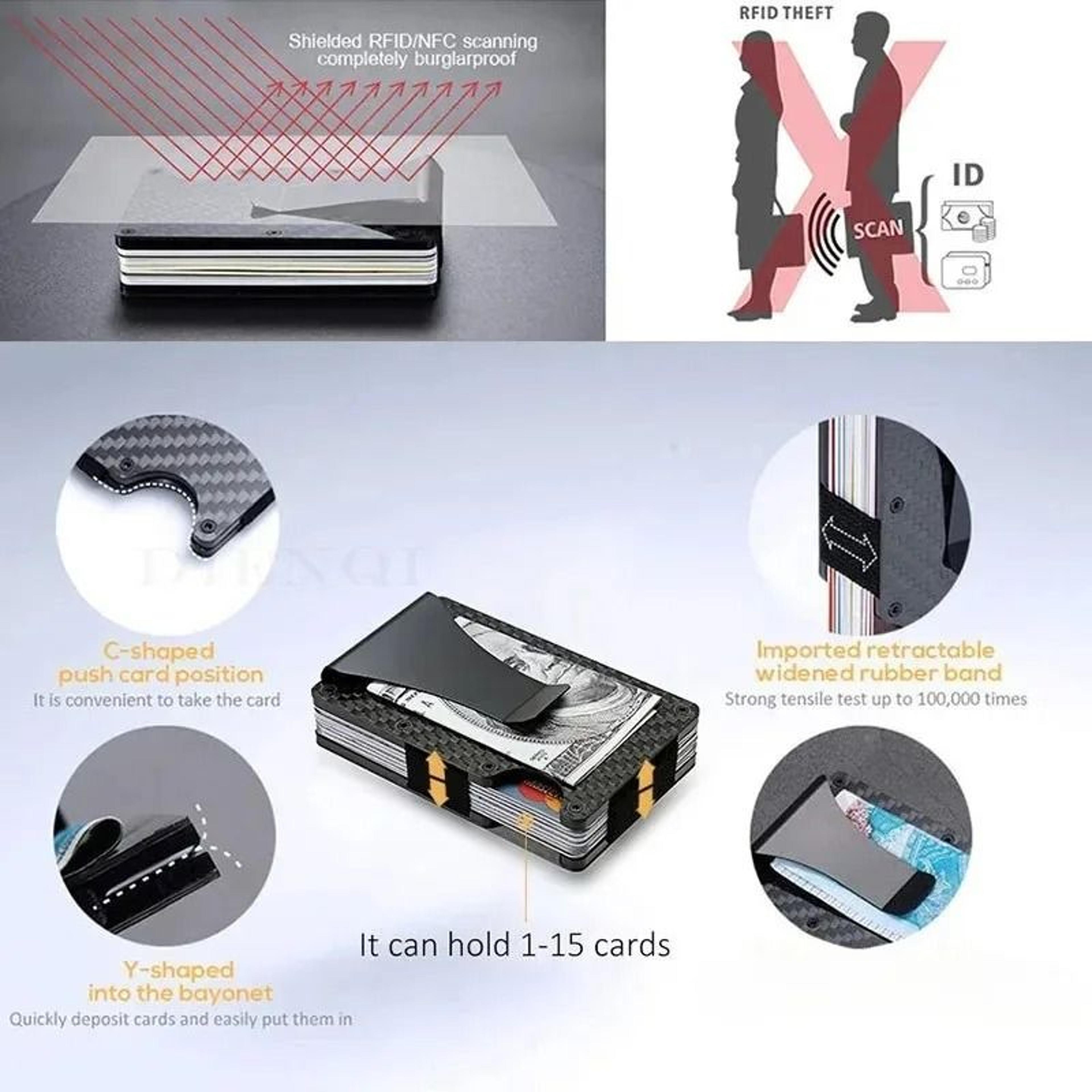 Slim Mens Card Holder Wallet Lightweight Minimalist Credit Card Case 7