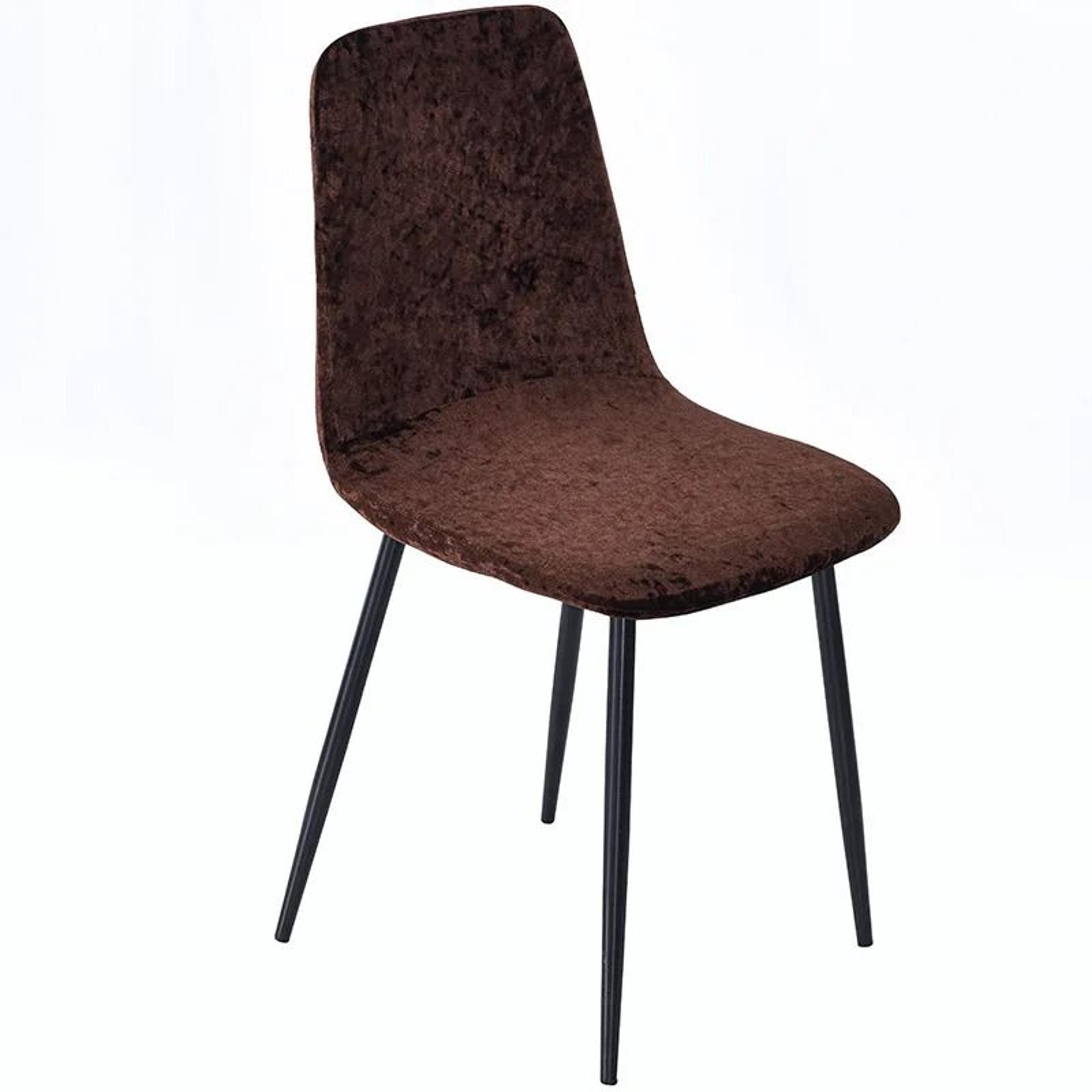 Velvet Shell Chair Cover Stretch Seat Protector For Bar And Dining Chairs 1