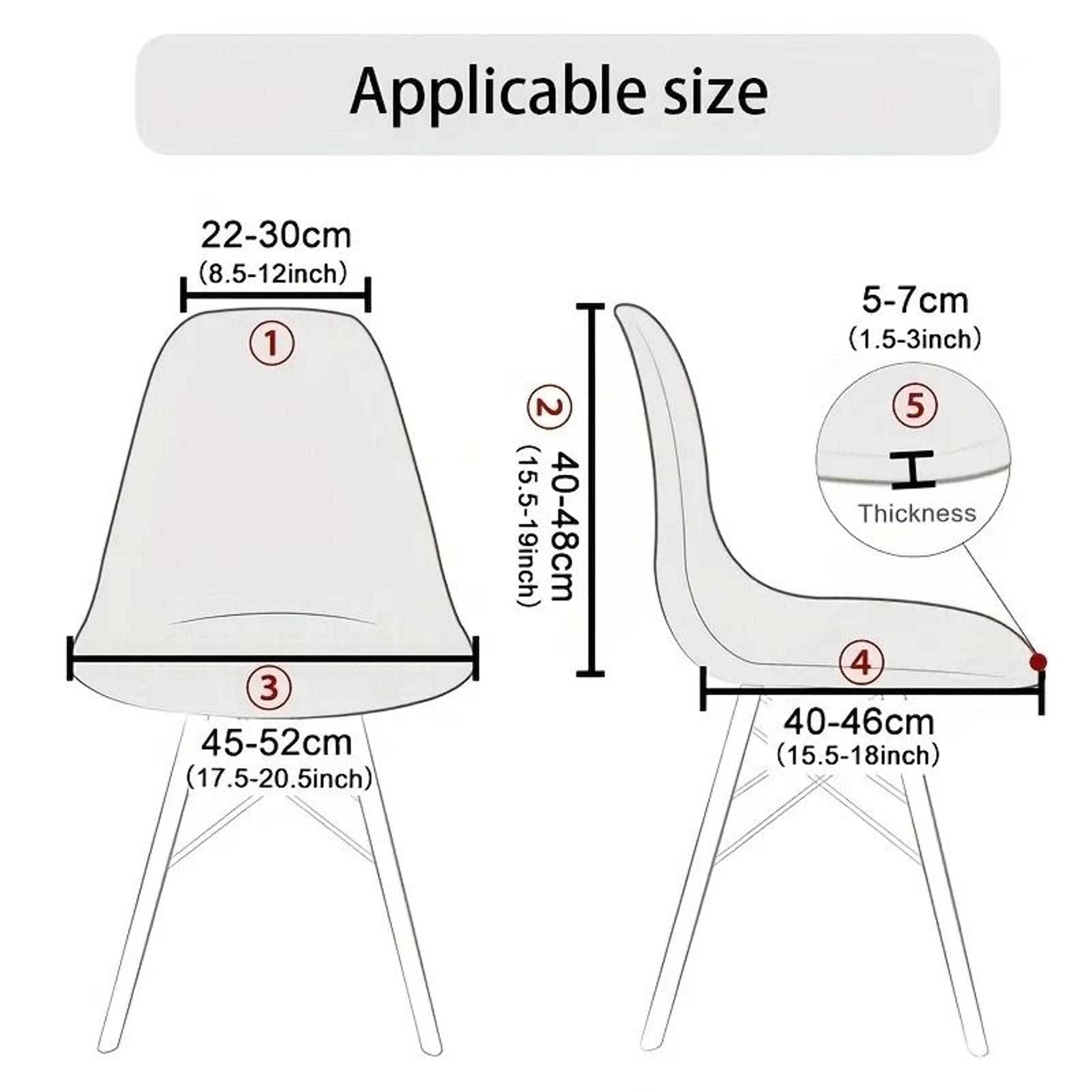 Velvet Shell Chair Cover Stretch Seat Protector For Bar And Dining Chairs 17