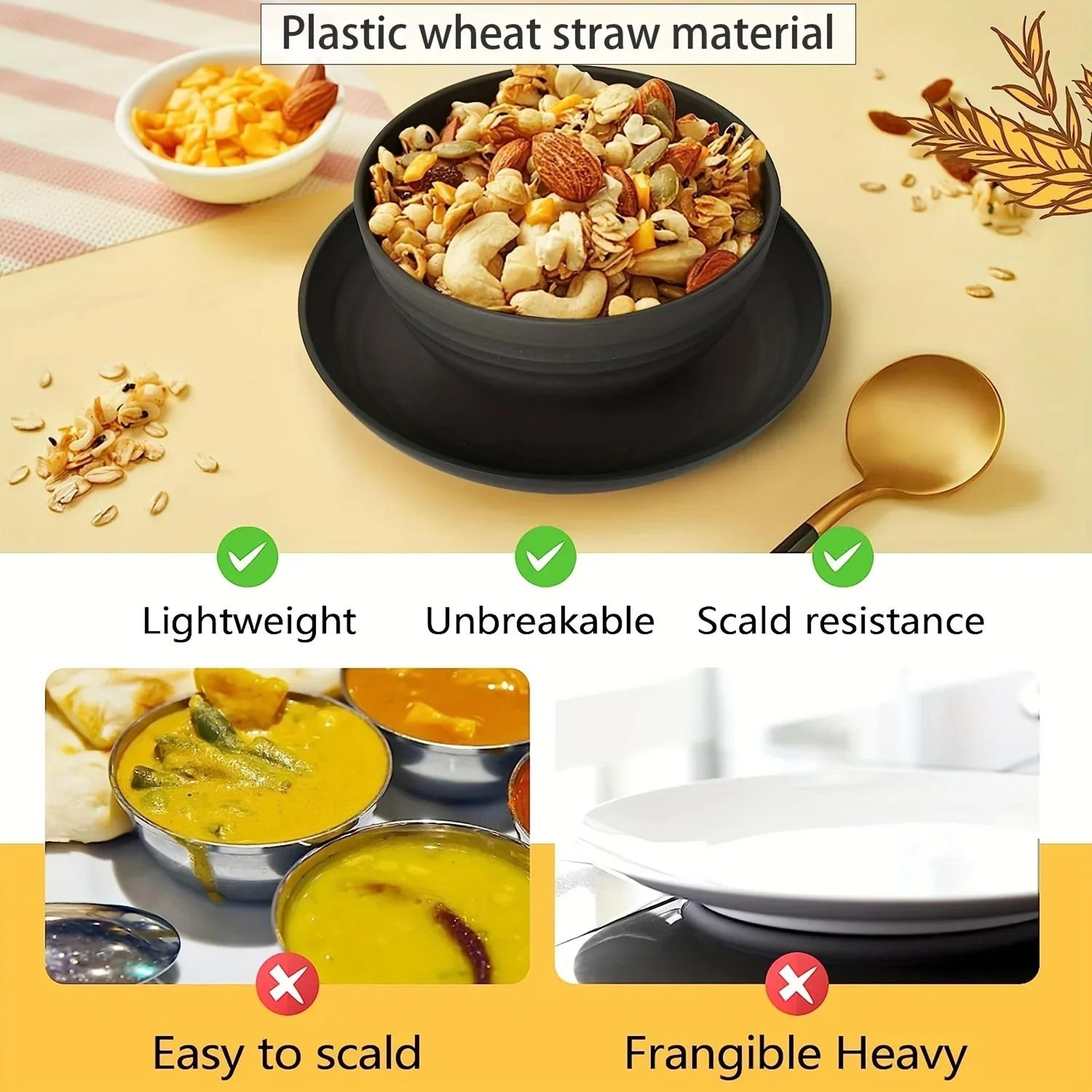 Wheat Straw Dinnerware Set 16 Piece Unbreakable Reusable Tableware 4