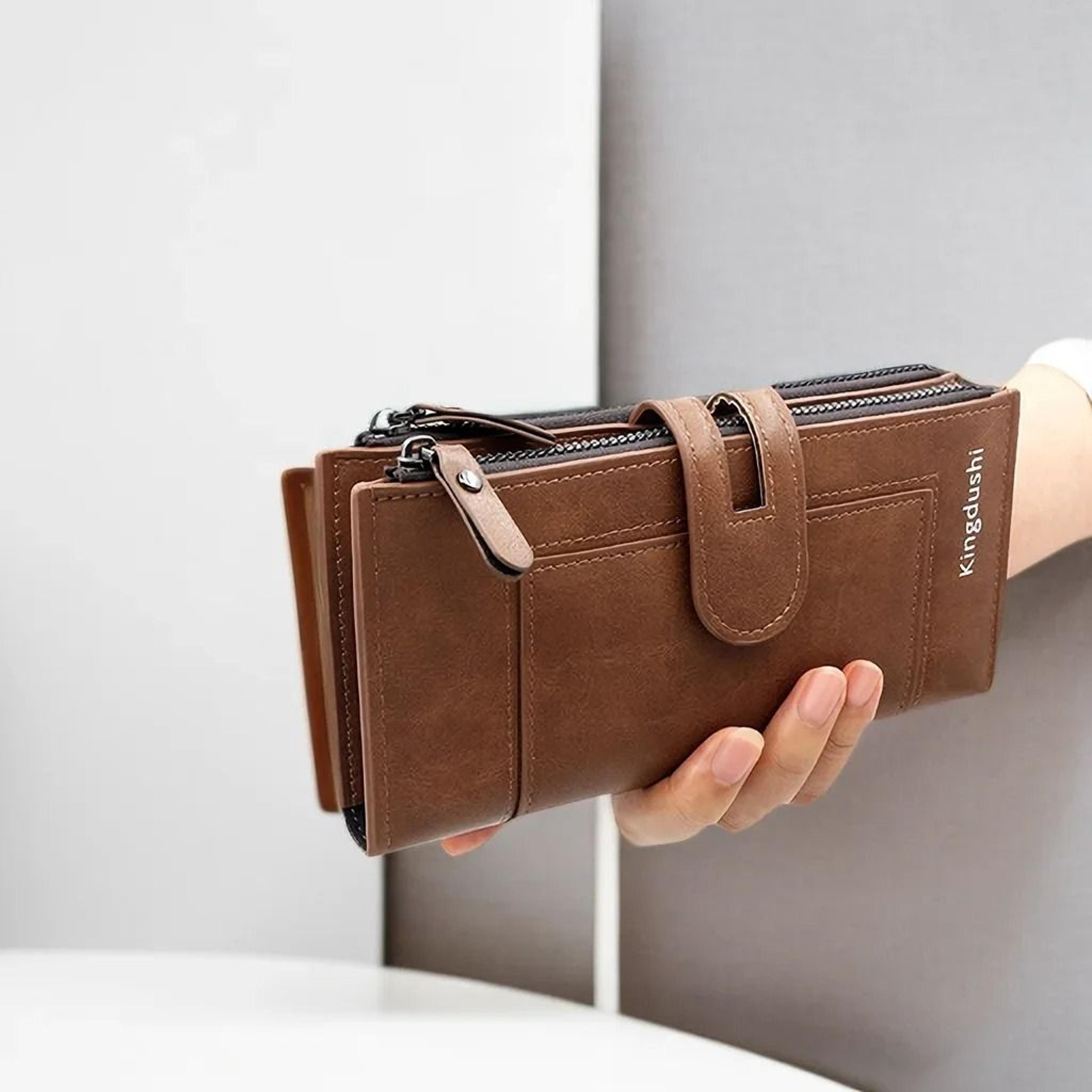 Womens Long Zipper Wallet Large Capacity Phone And Card Organizer 7