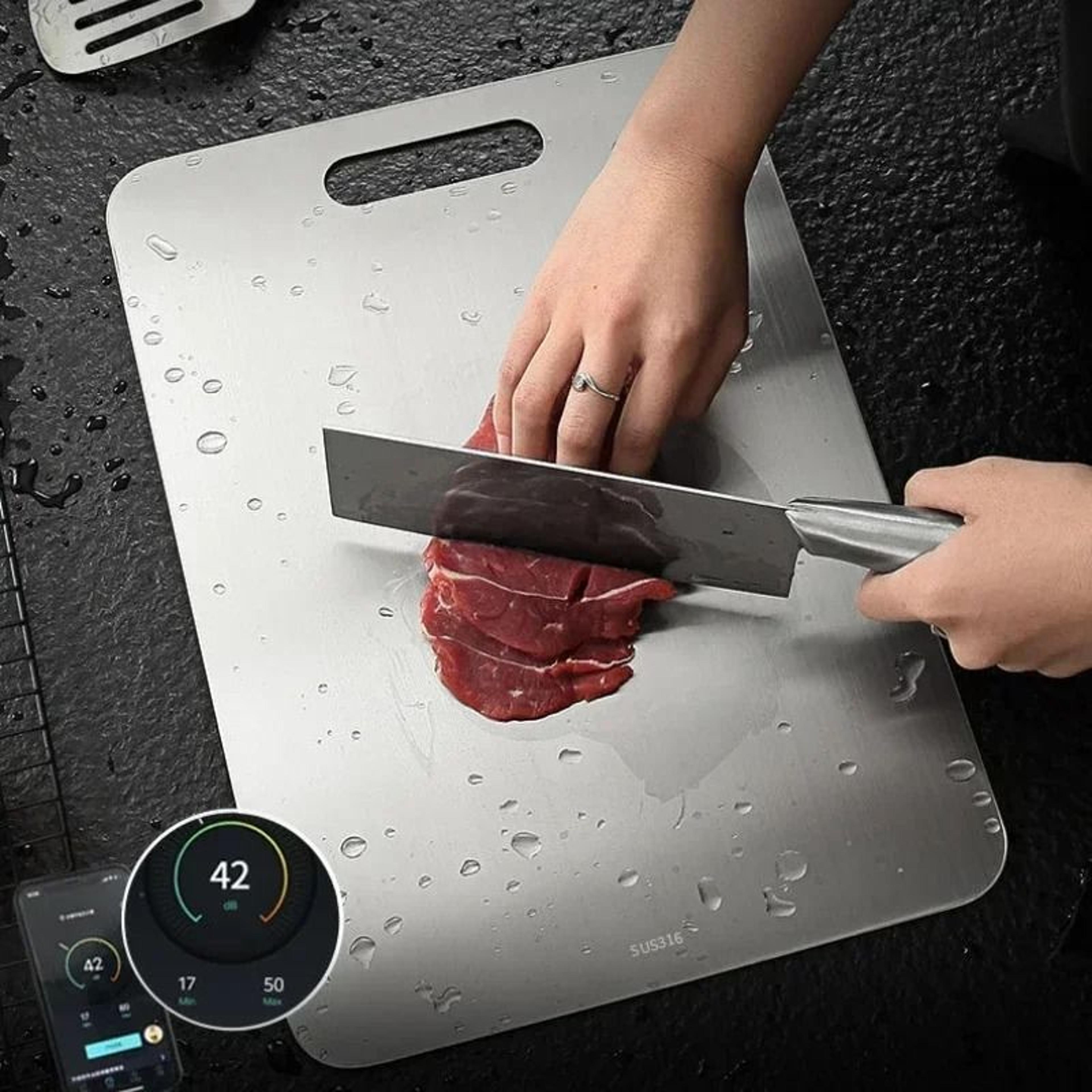 Stainless Steel Cutting Board Antibacterial Kitchen Prep Board 0