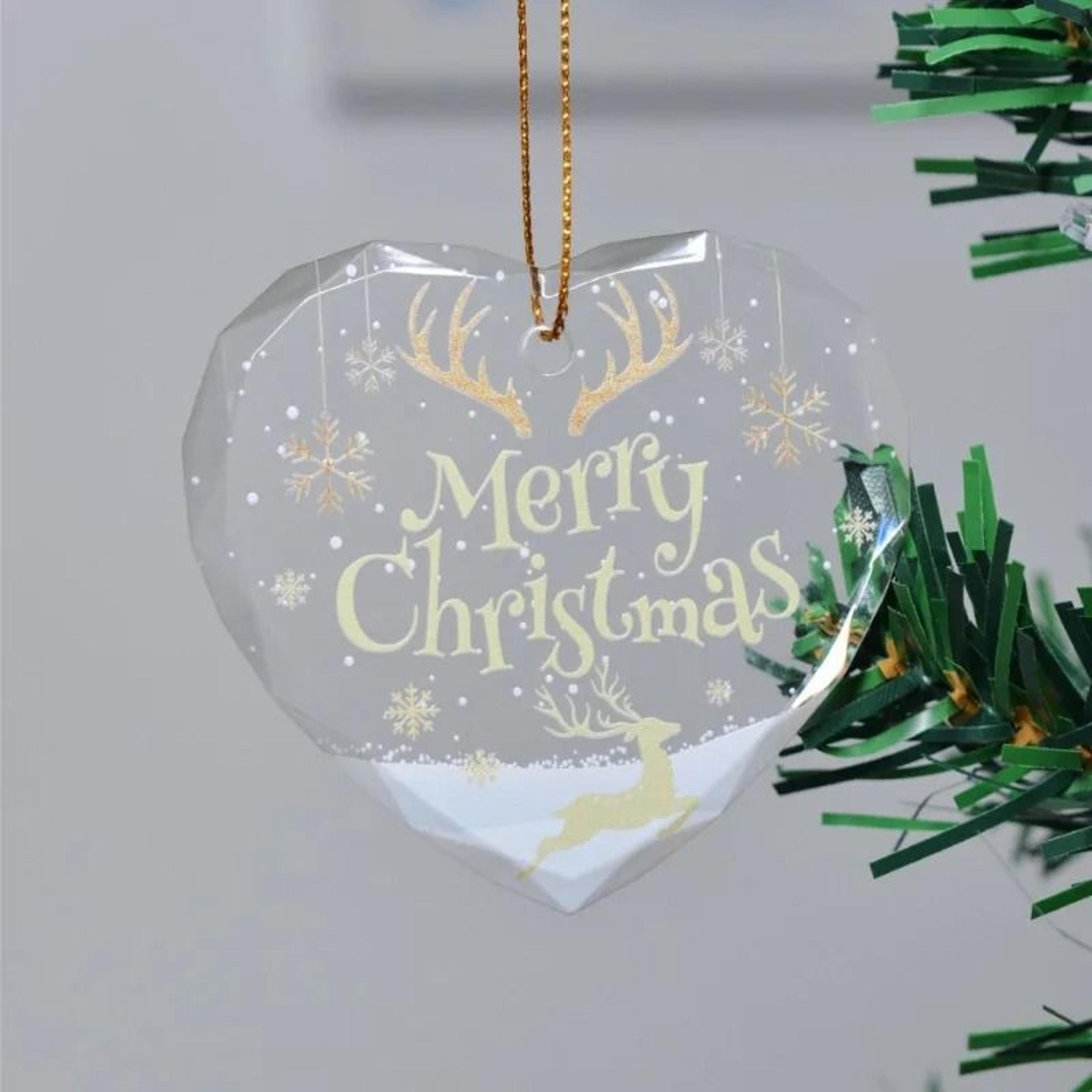 Transparent Double Sided Mini Christmas Tree Ornament Pendant 2