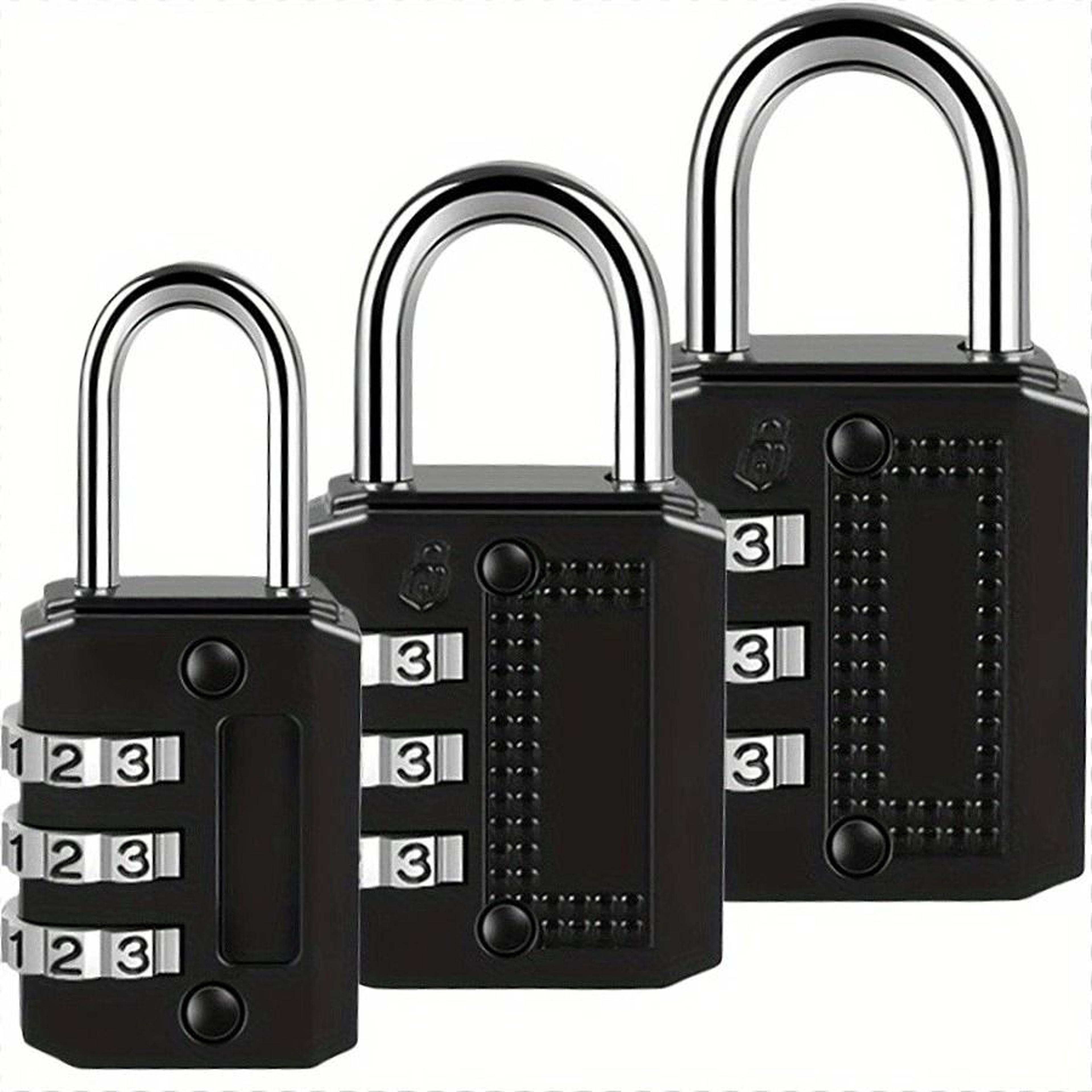 4 Digit Combination Padlock Set Weather Resistant Security Locks 0