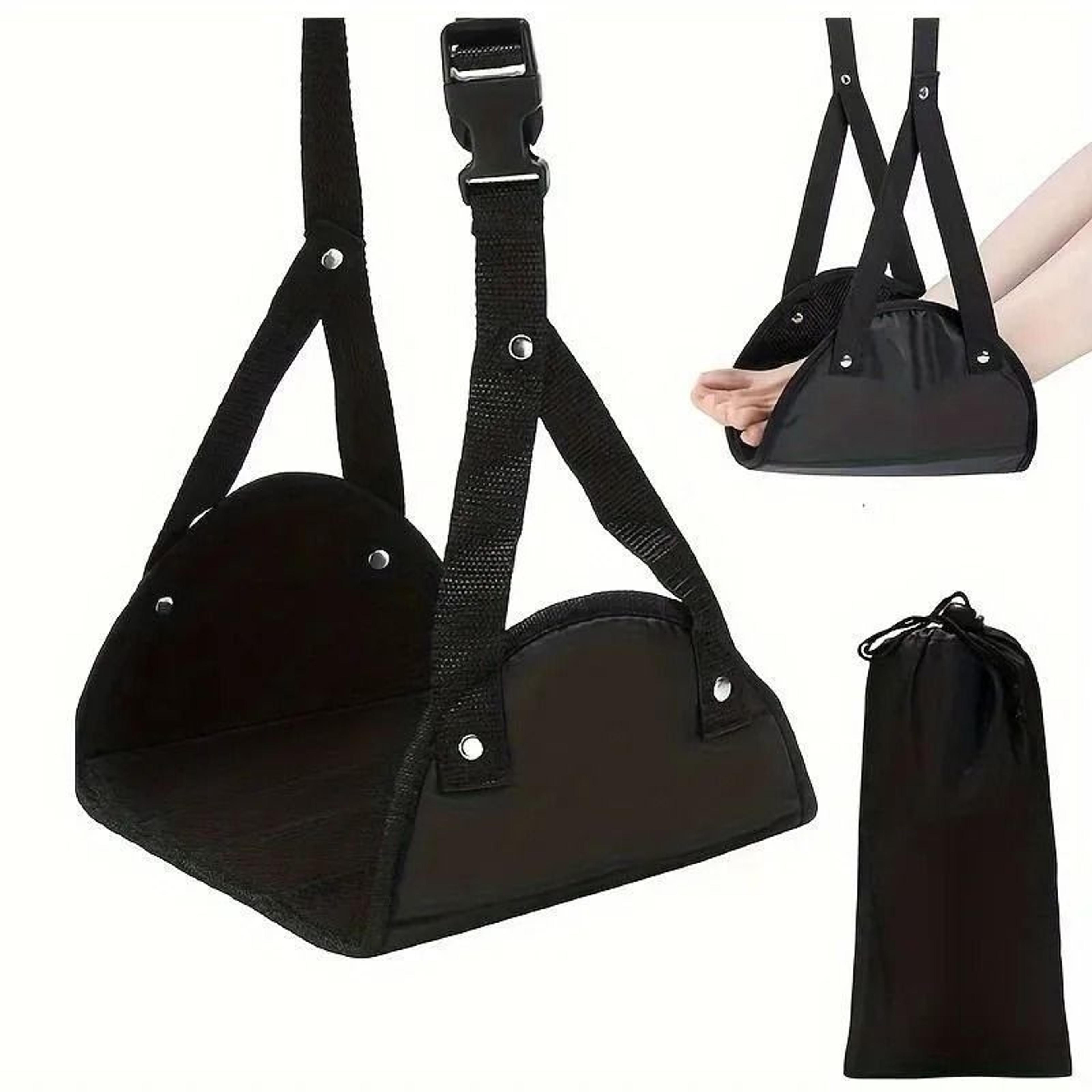 airplane footrest travel hammock adjustable portable leg support