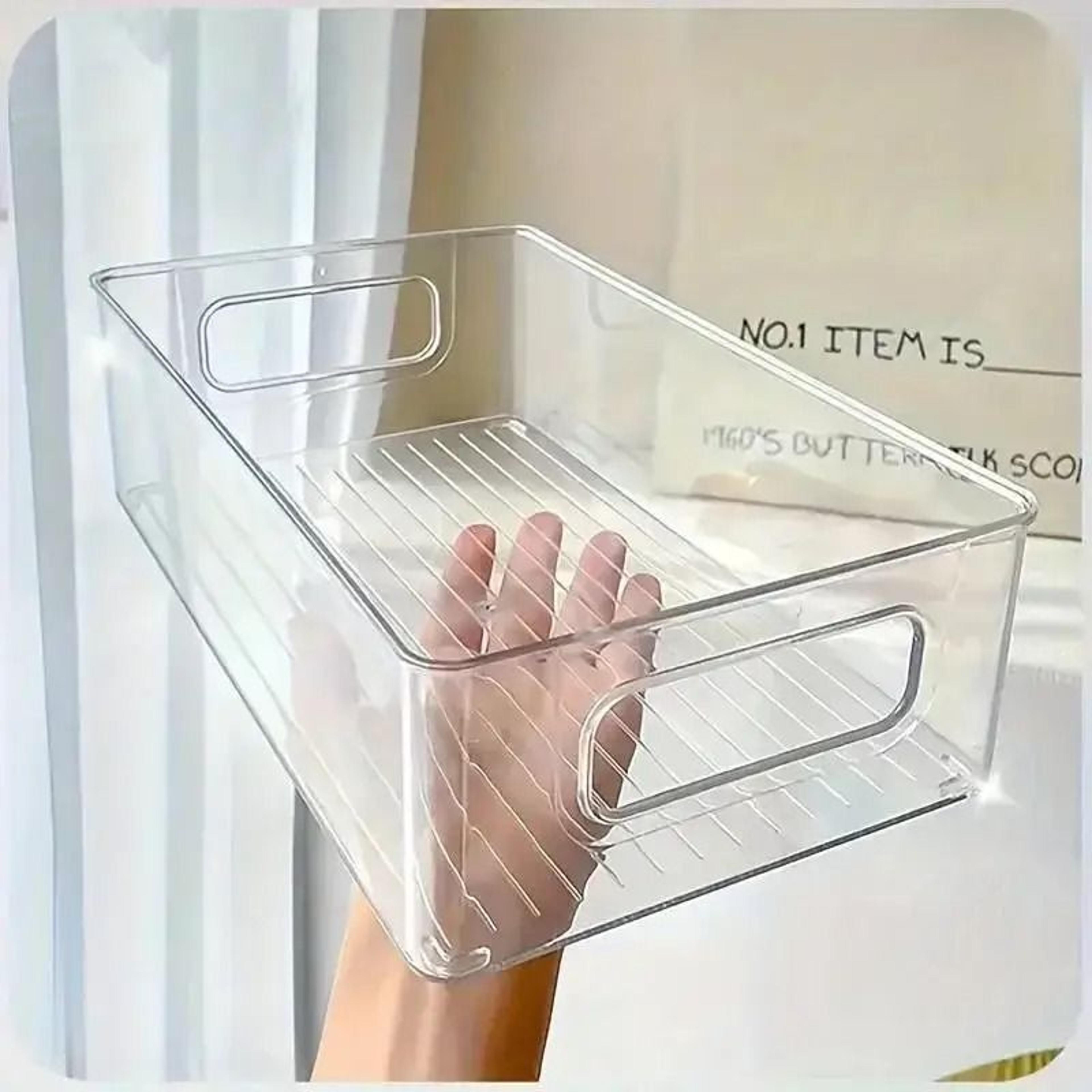 Stackable Acrylic Desktop Storage Box Transparent Office Organizer 2