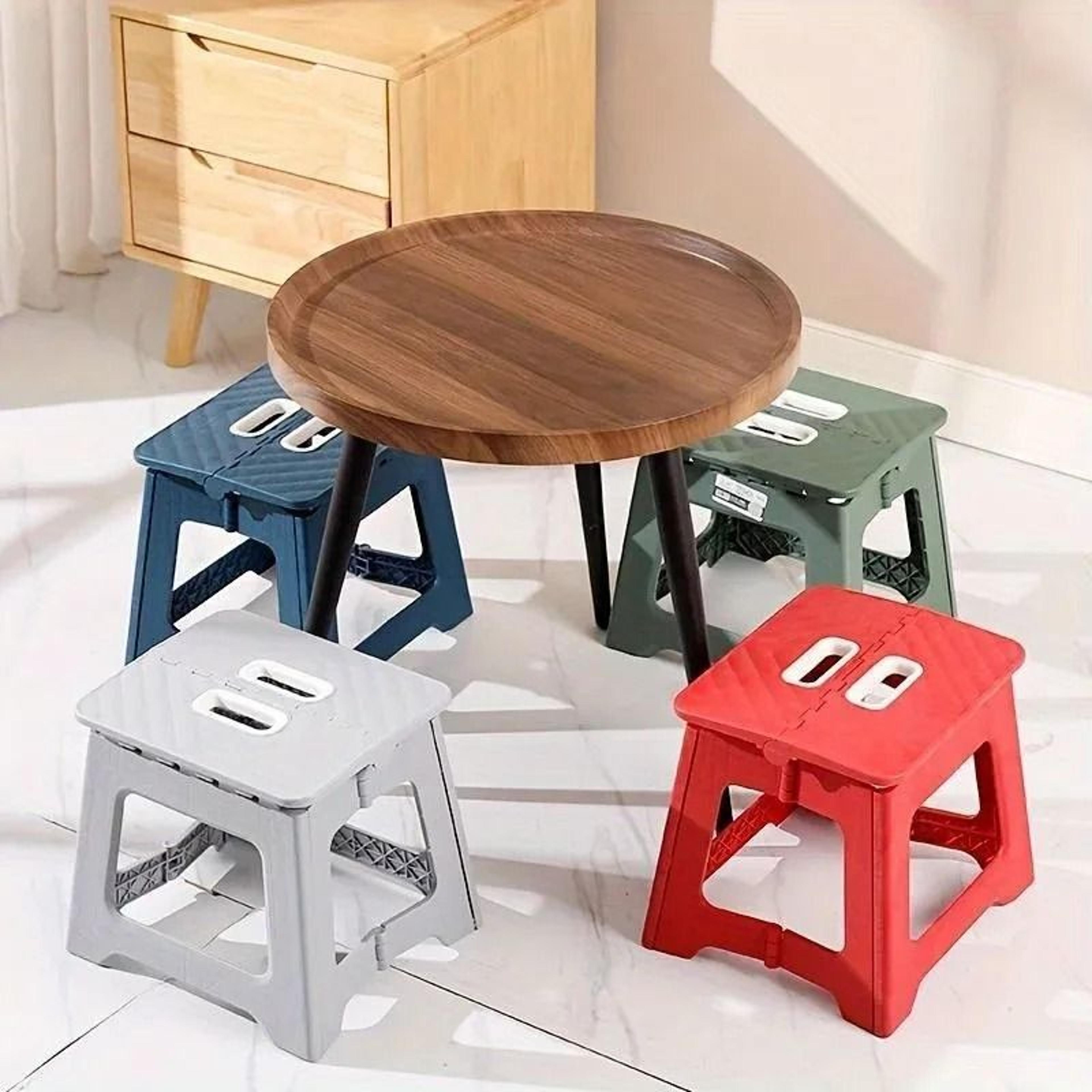 Portable Folding Saddle Stool Thickened Plastic Outdoor Adult Chair 4