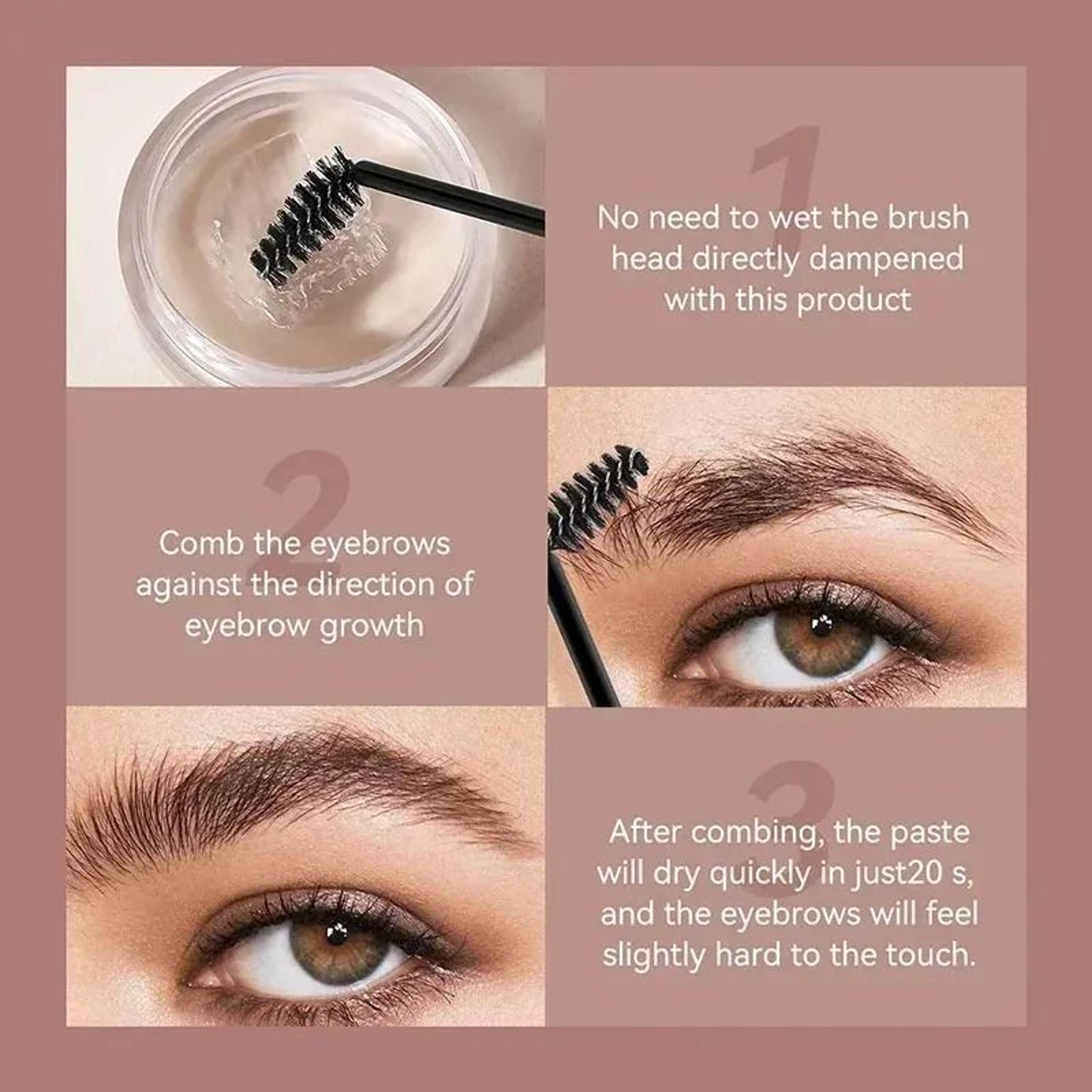 Waterproof 3D Eyebrow Styling Cream Quick Dry Brow Pomade And Setting Gel 3