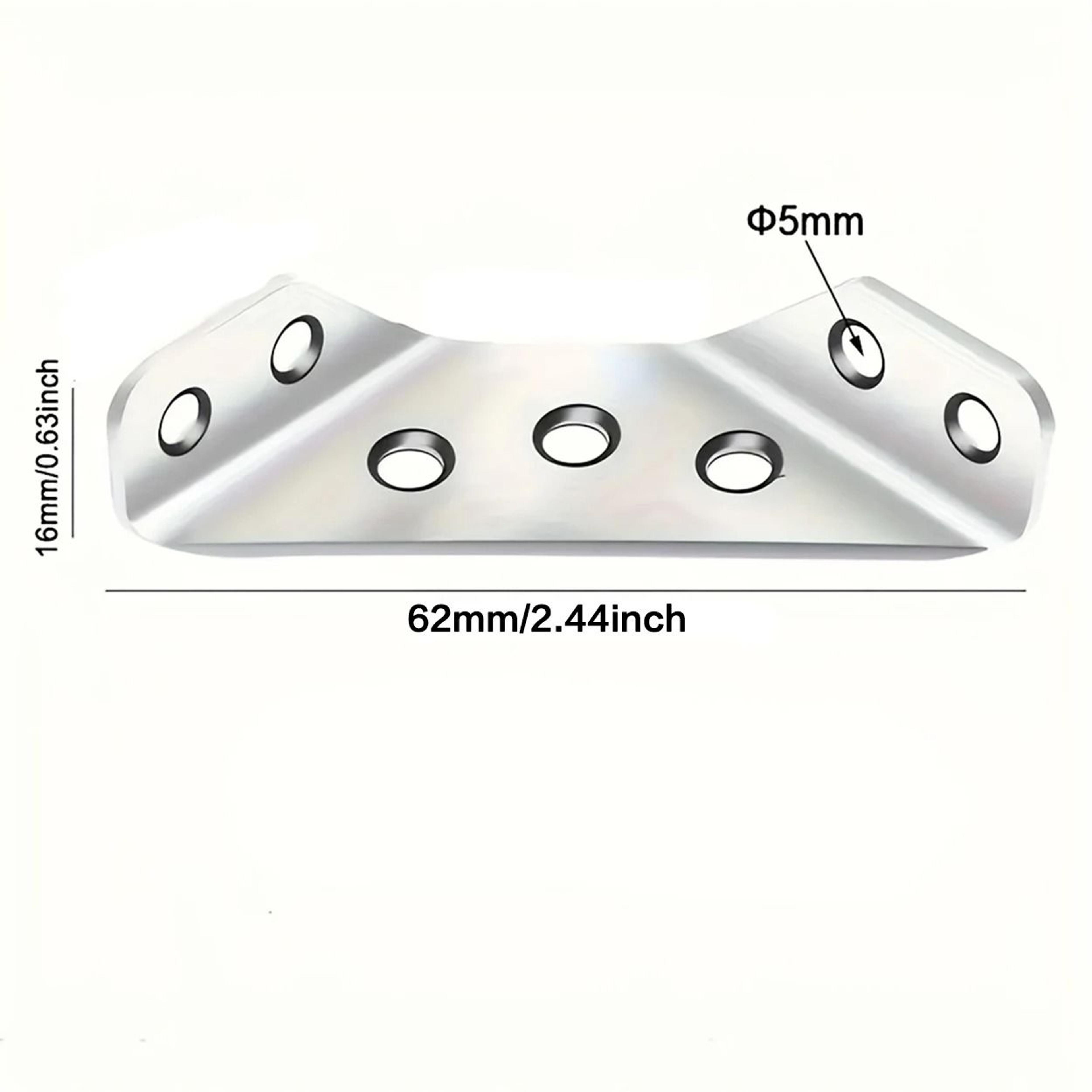 Stainless Steel Right Angle Brackets 90 Degree Furniture Corner Connectors Set 4