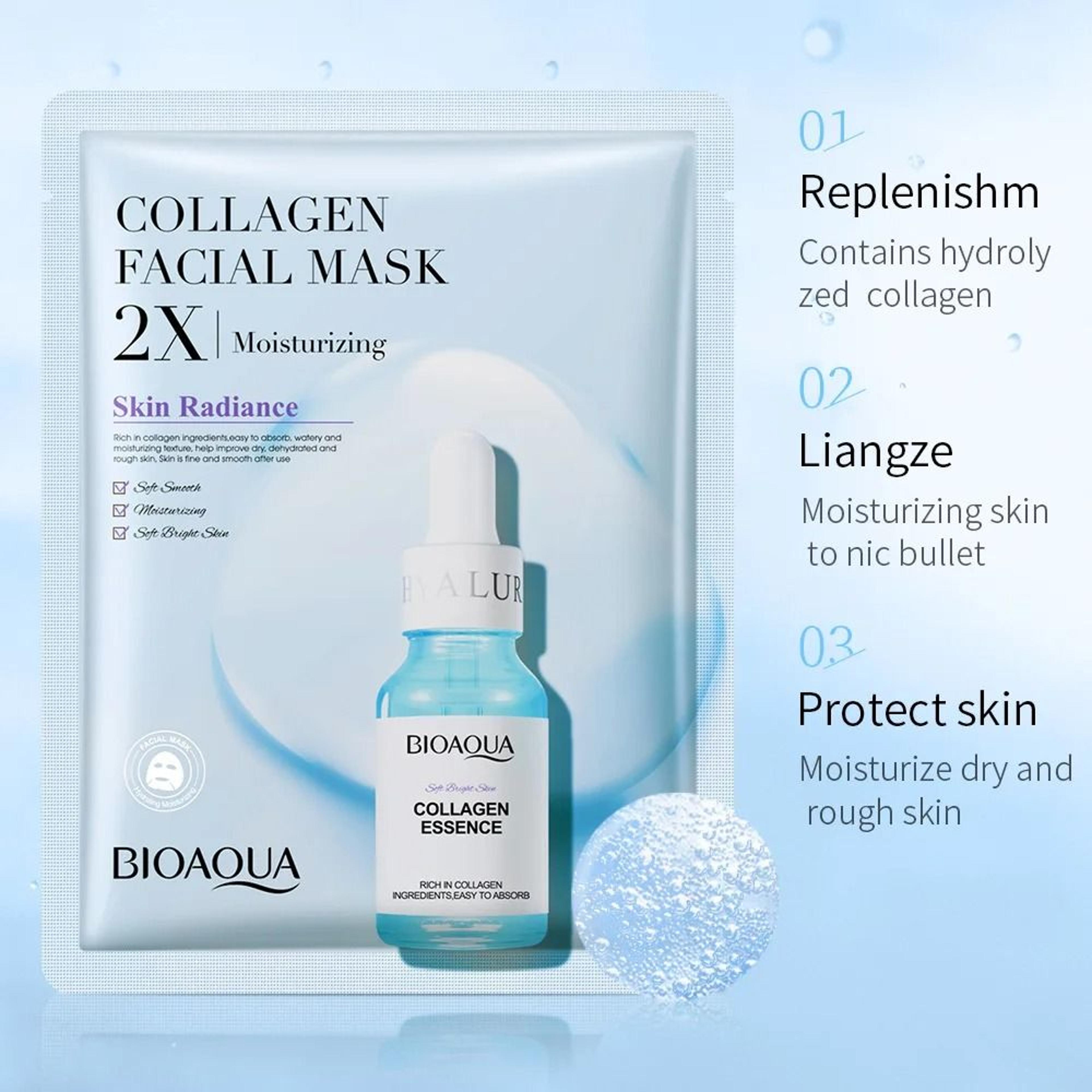 BIOAQUA Centella Collagen Moisturizing Face Mask Set 20 Pieces 9