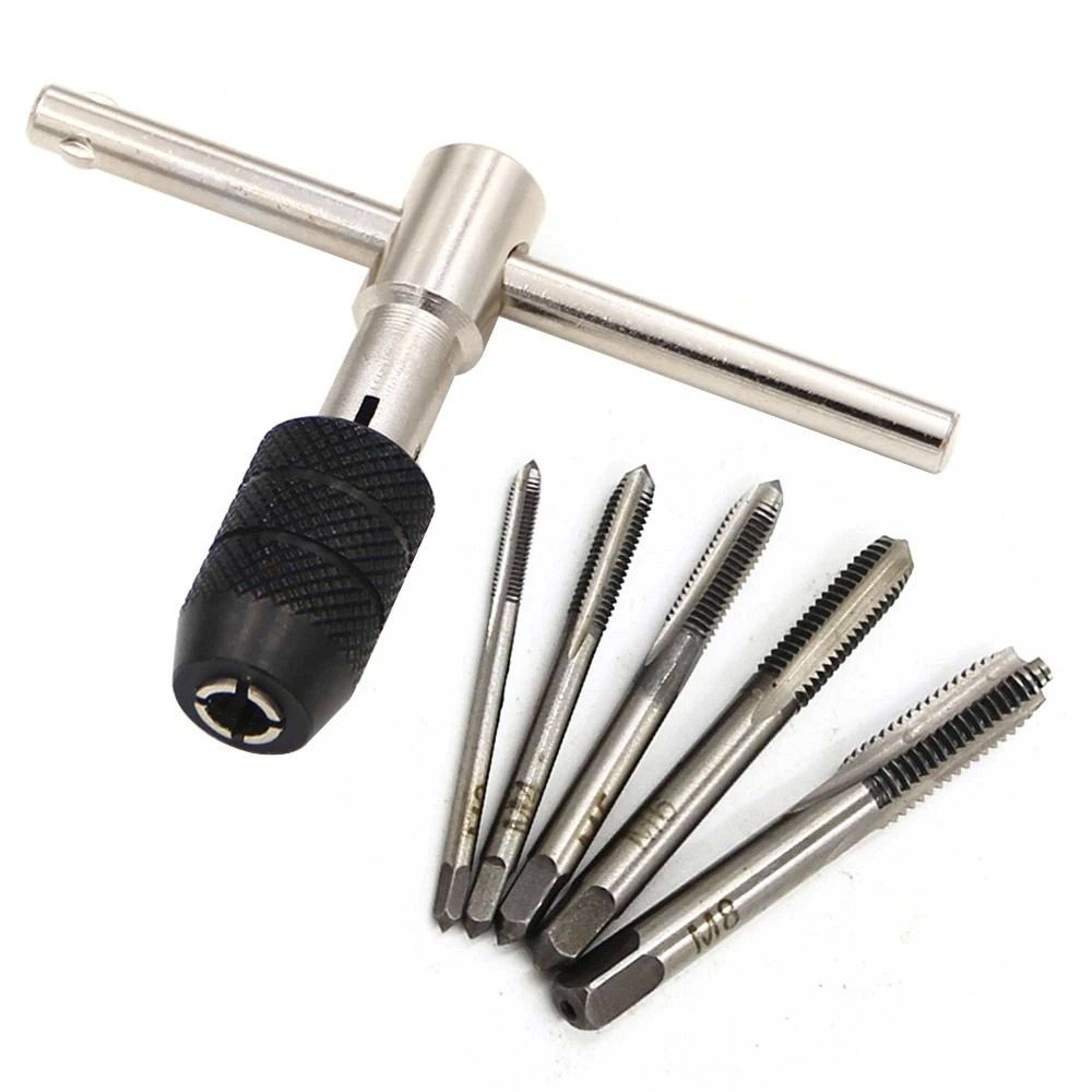 t type hand tap wrench thread tapping tool set m6 to m8