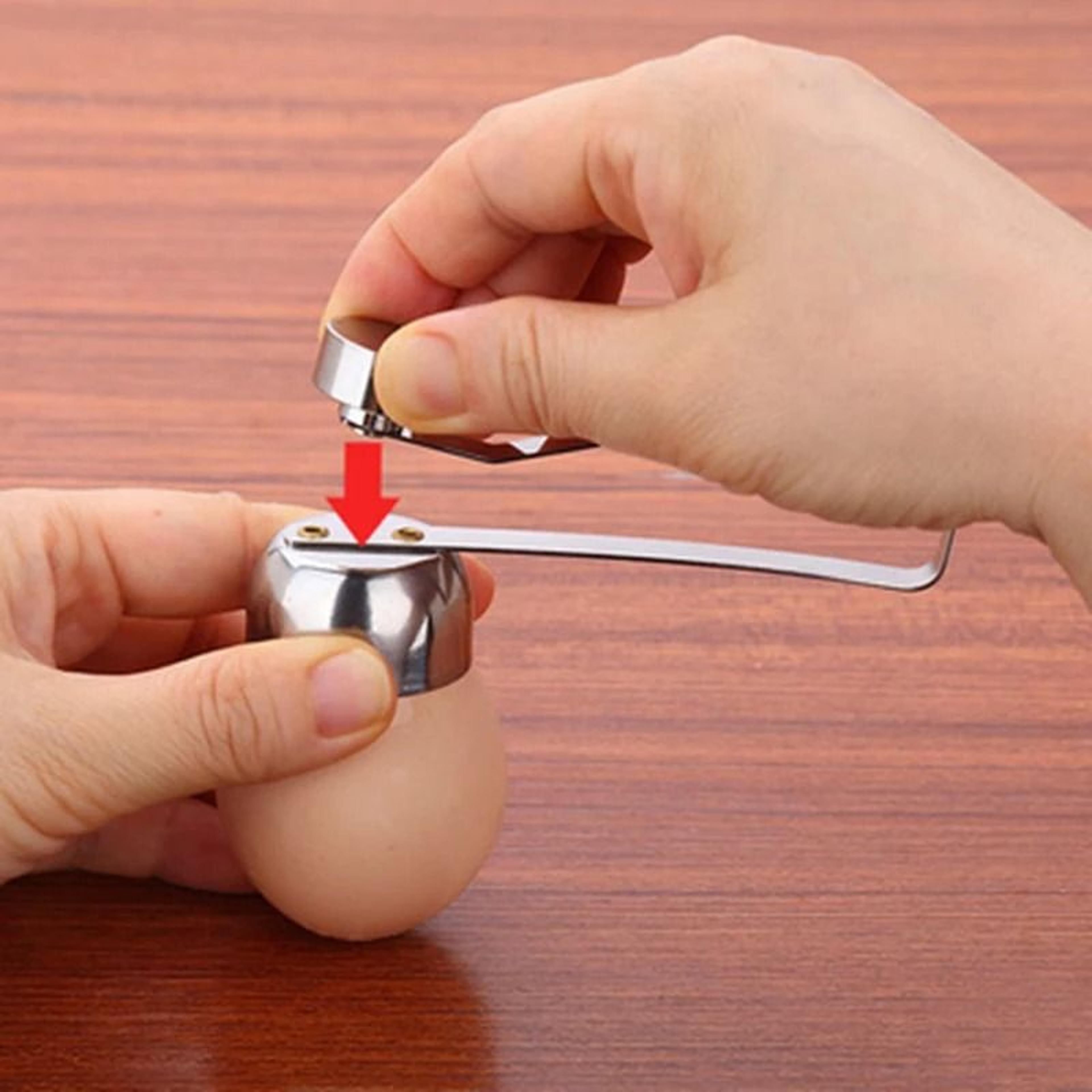 Stainless Steel Egg Topper Cutter Clean Shell Egg Opener 3