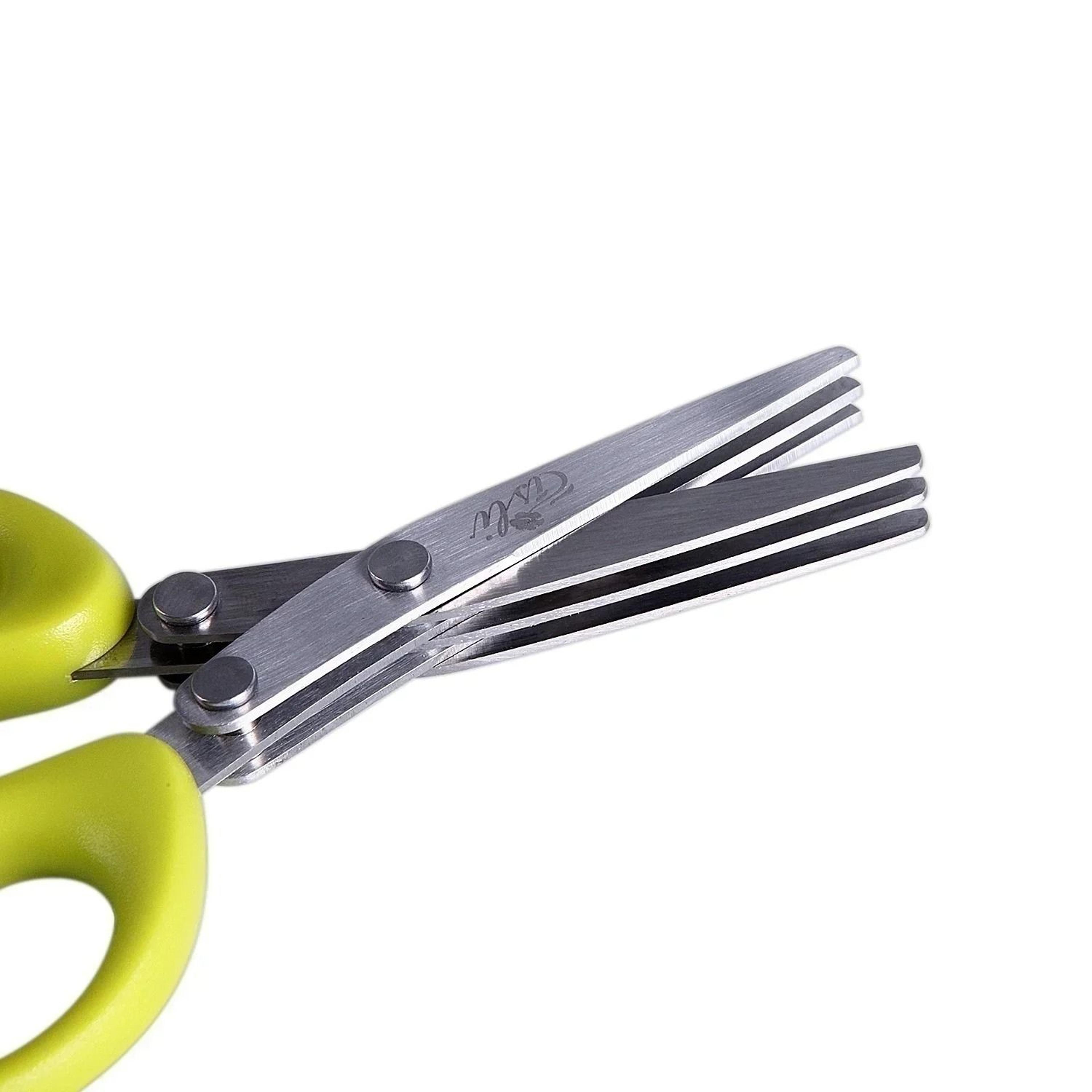 Multi Layer Stainless Steel Kitchen Scissors Herb And Vegetable Cutter 1