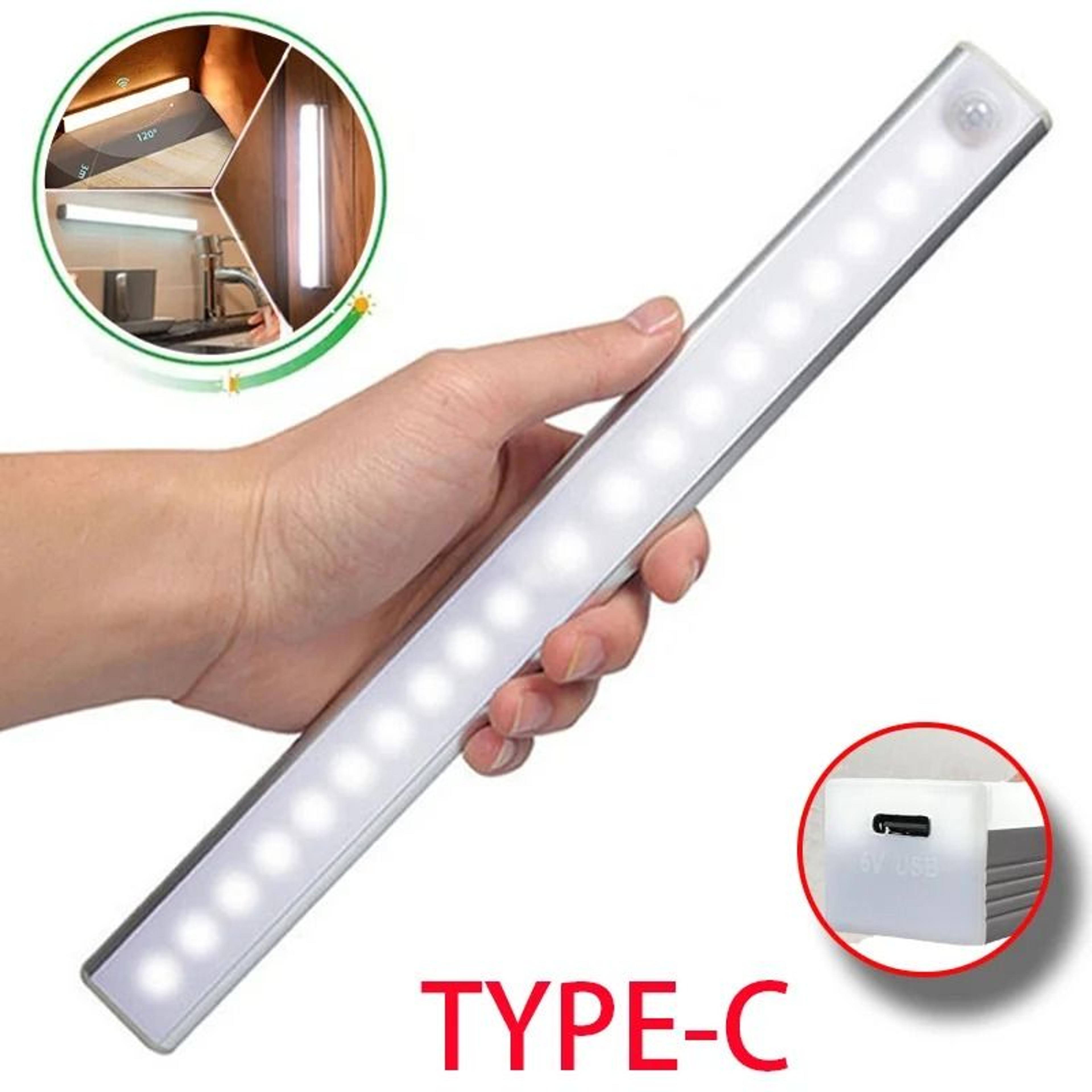 Wireless Motion Sensor LED Night Light USB Rechargeable Cabinet Lamp 8