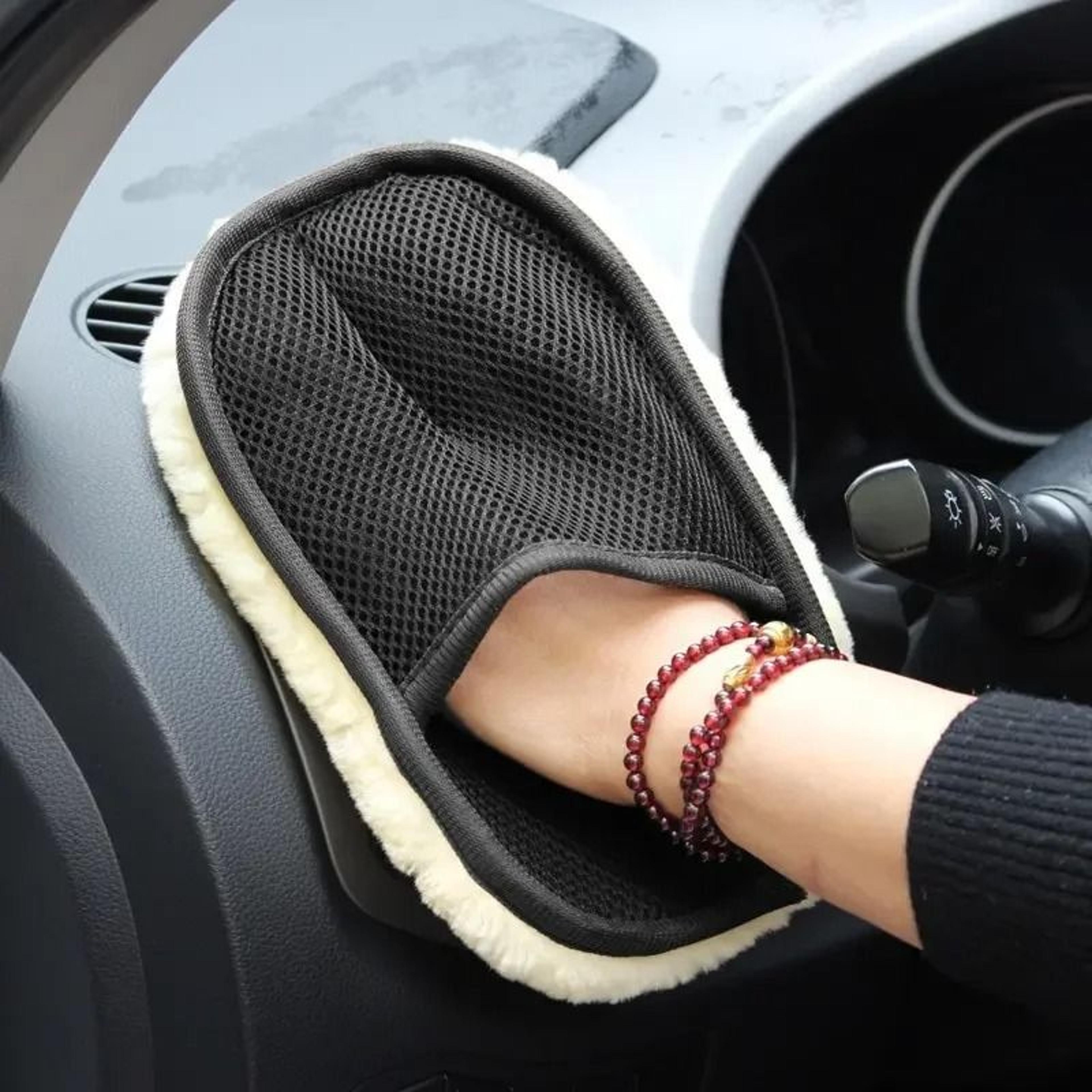 Plush Imitation Wool Car Wash Glove Thick Microfiber Cleaning Mitt 0