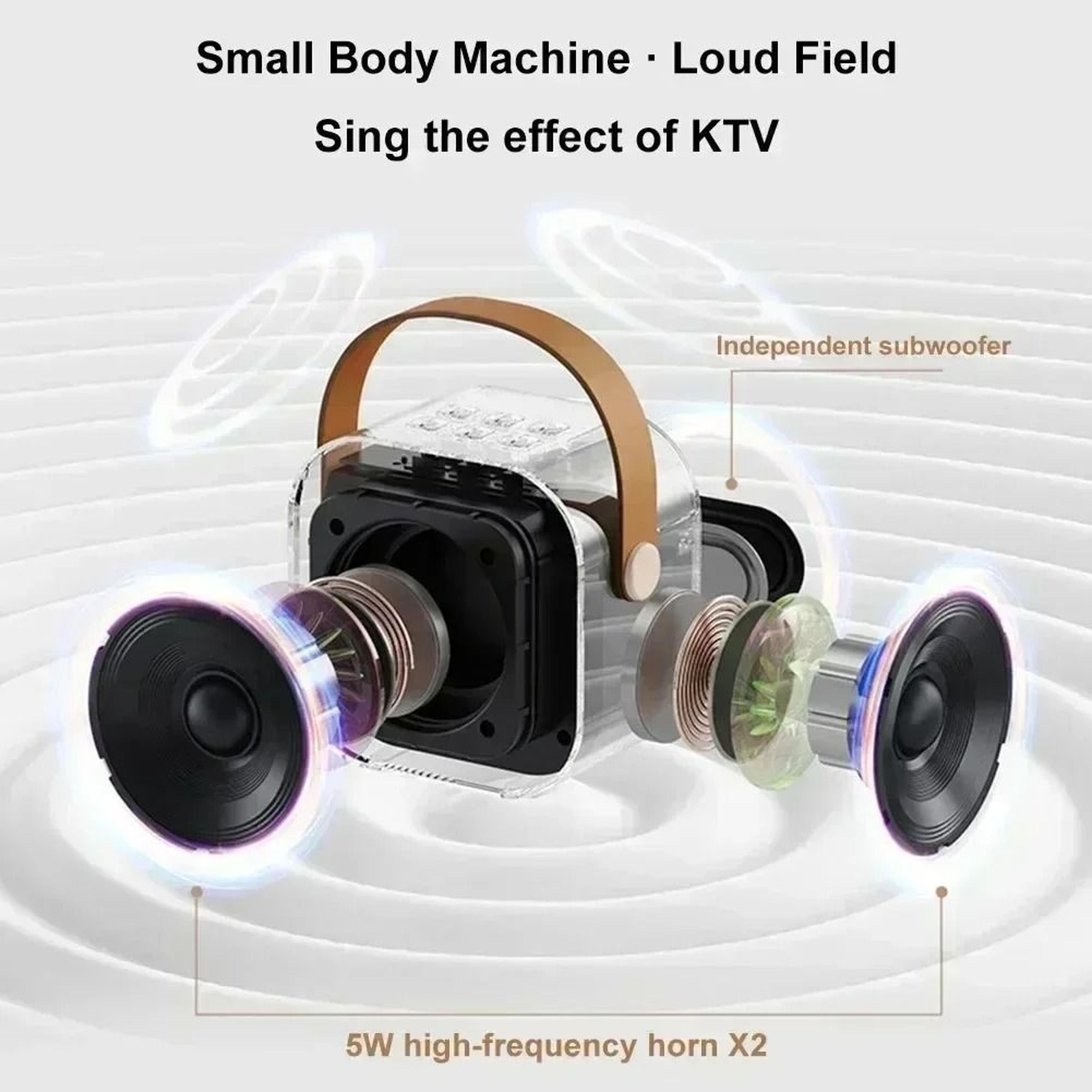 K12 Bluetooth Karaoke Speaker Mini Wireless Sound System With Microphone 8
