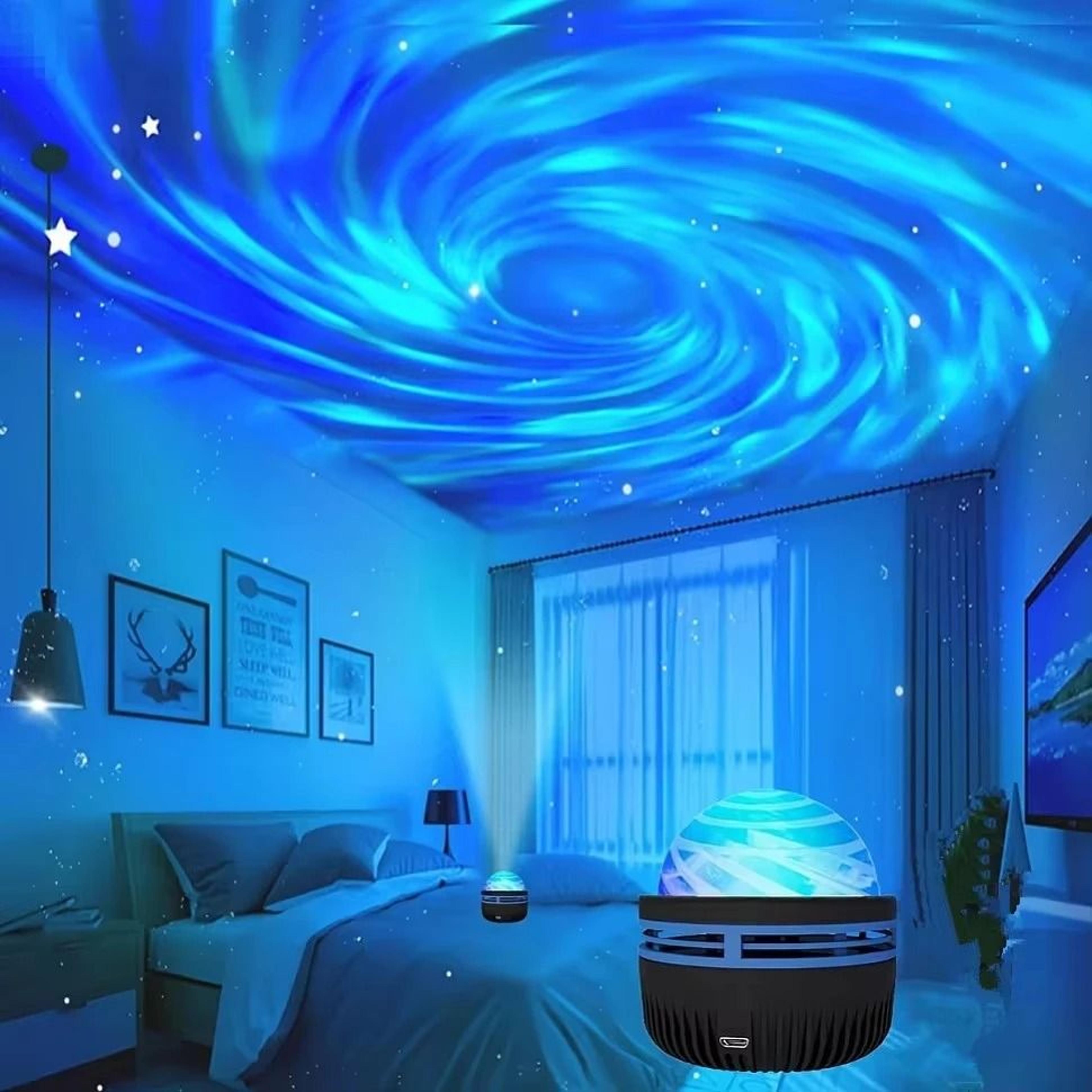 Star Galaxy Projector Night Light Ocean Wave Bedroom Ambient Lamp 6