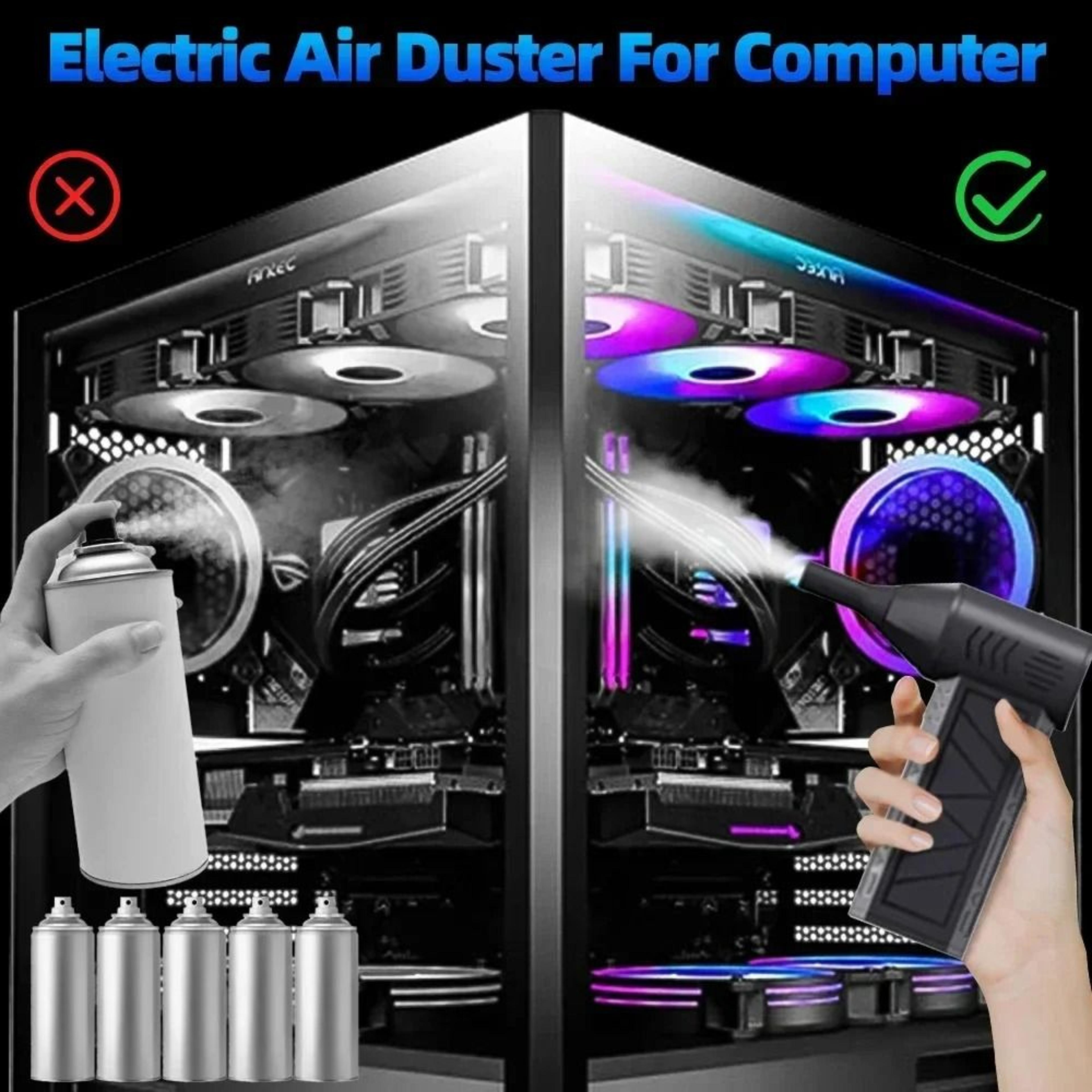 Mini Turbo Jet Fan Electric Air Duster Rechargeable High Speed Air Blower 6
