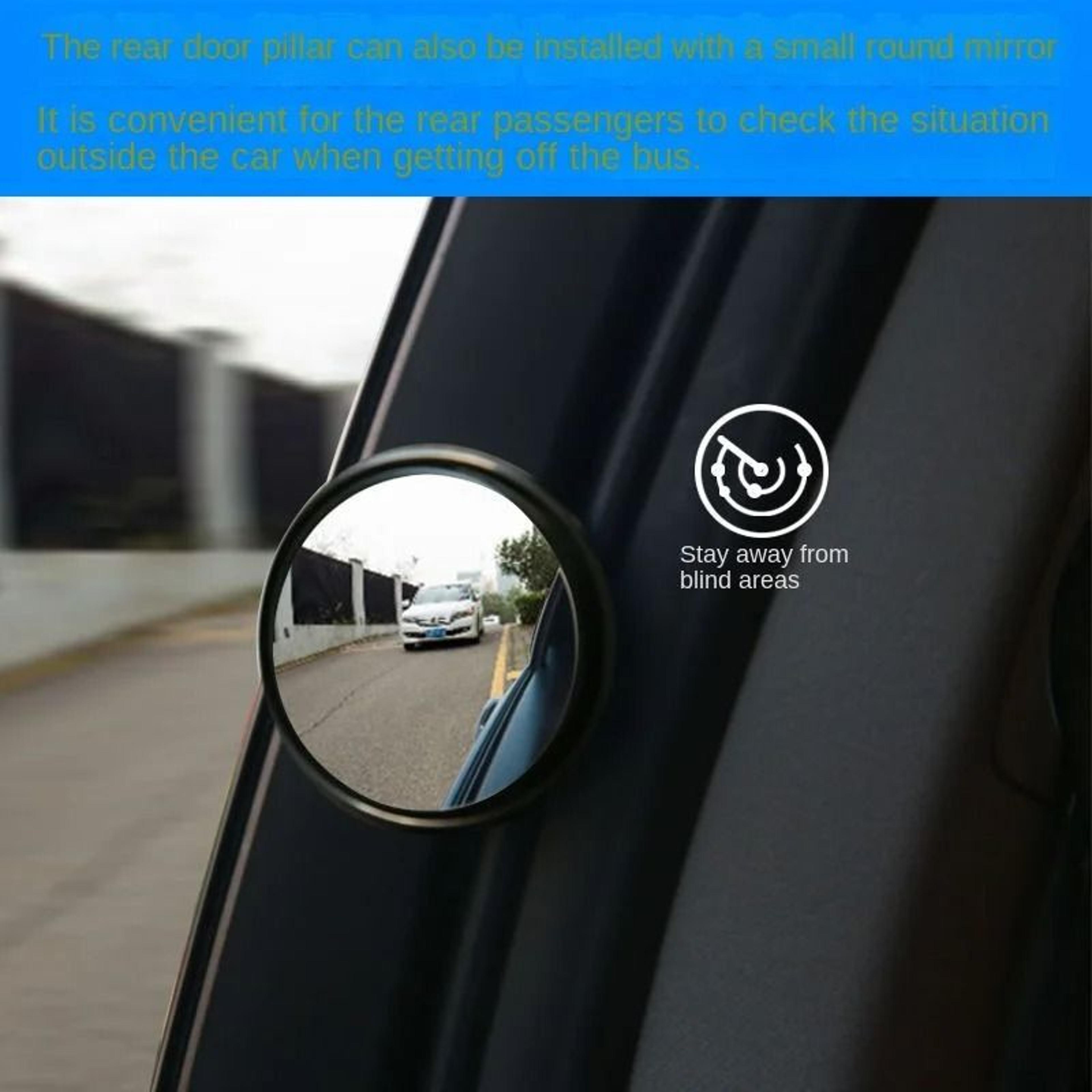 360 Degree Adjustable Blind Spot Mirror Wide Angle Convex Car Rearview 2