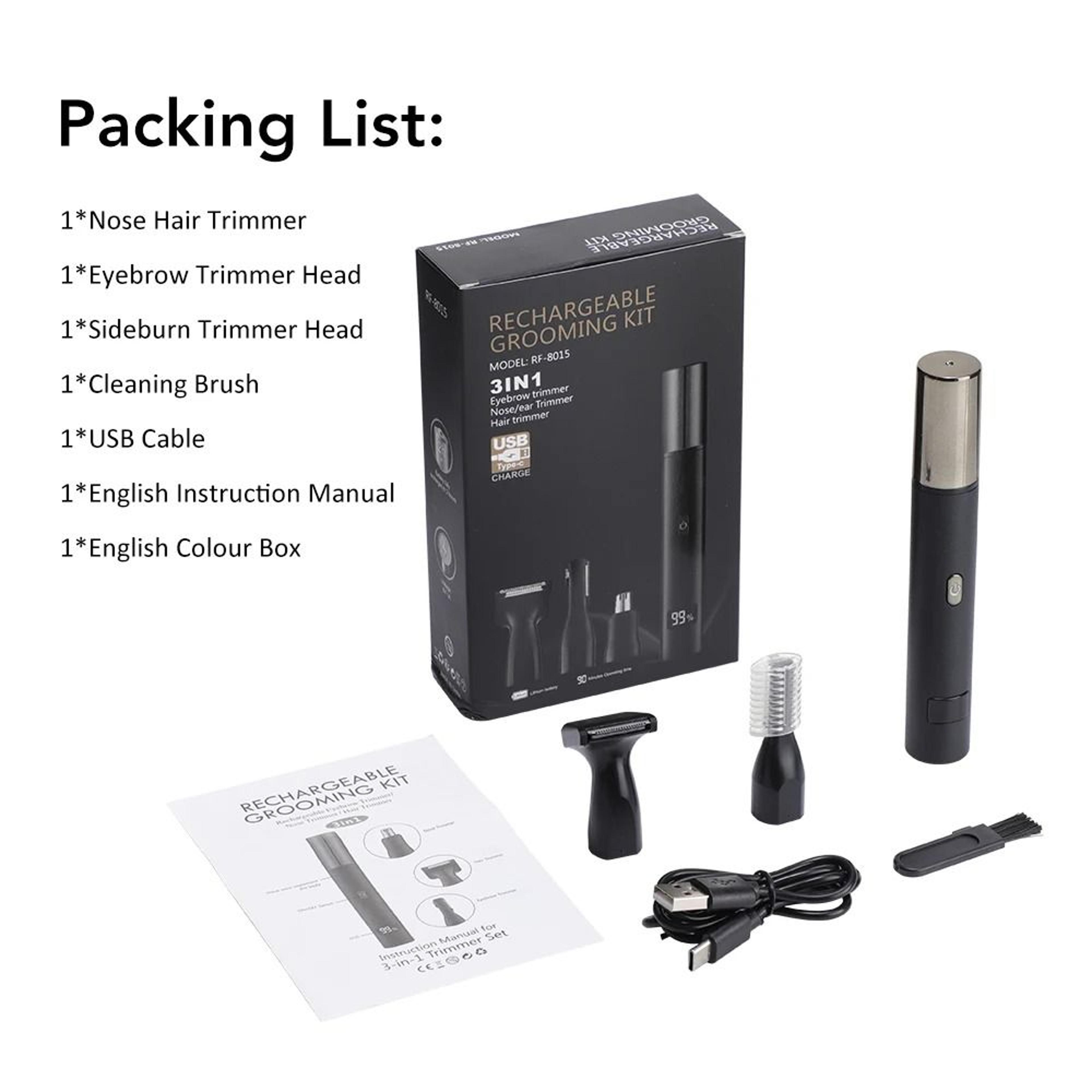 Electric Nose Hair Trimmer High Speed Facial Hair Remover For Men And Women 3