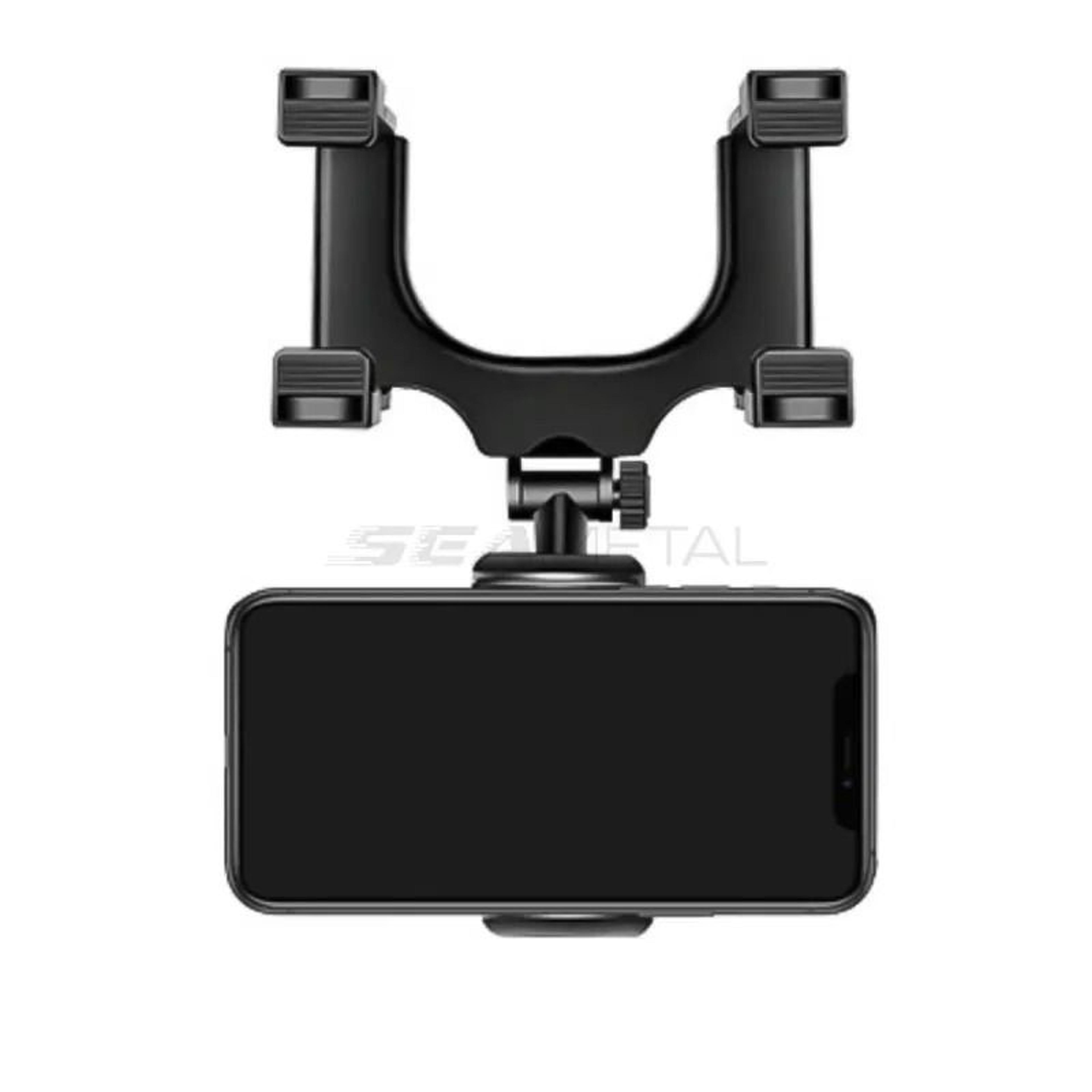 SEAMETAL Rearview Mirror Phone Holder Adjustable Car Phone Mount For Hands Free Driving 0