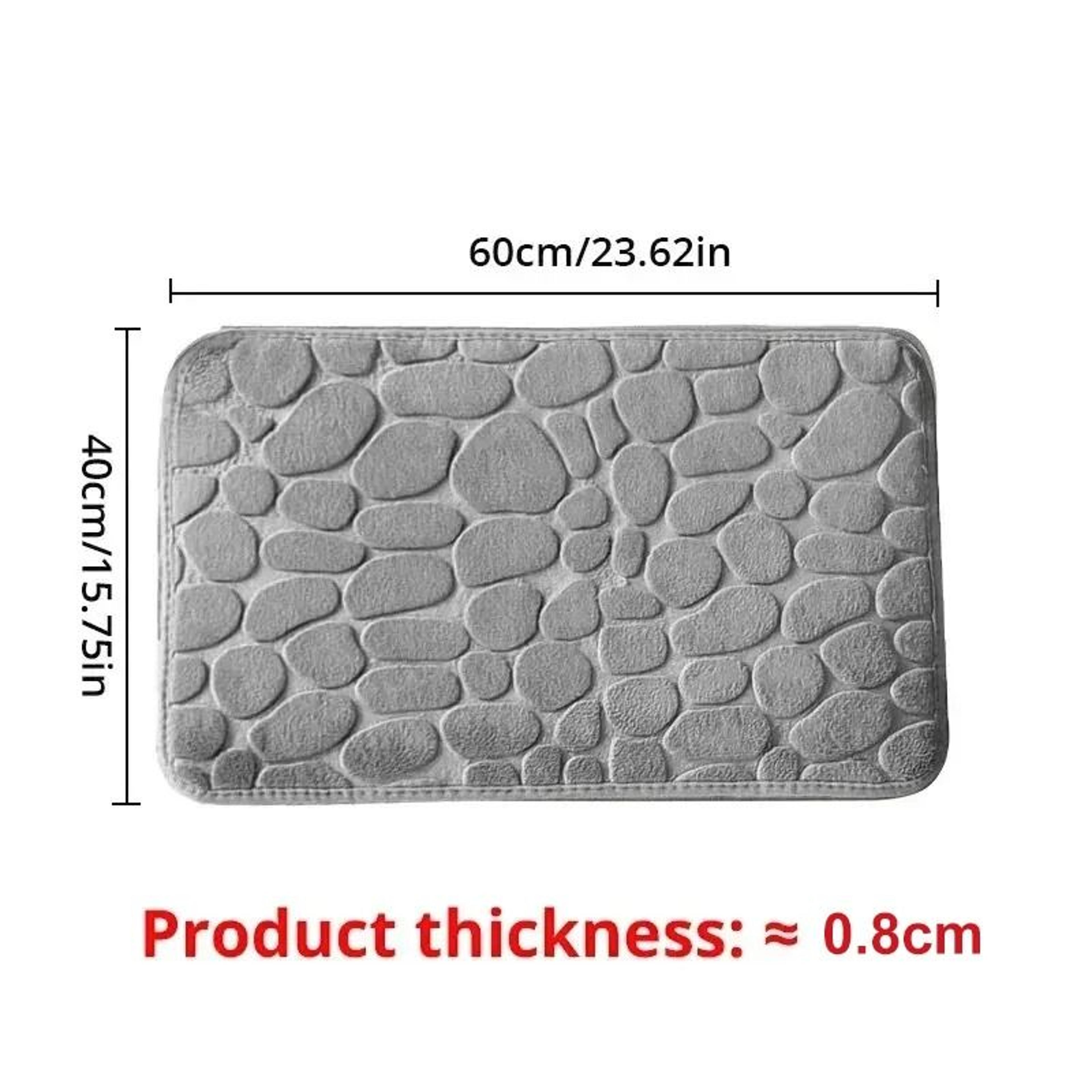 Anti Slip Pebble Bathroom Mat Embossed Fiber Floor Carpet 8