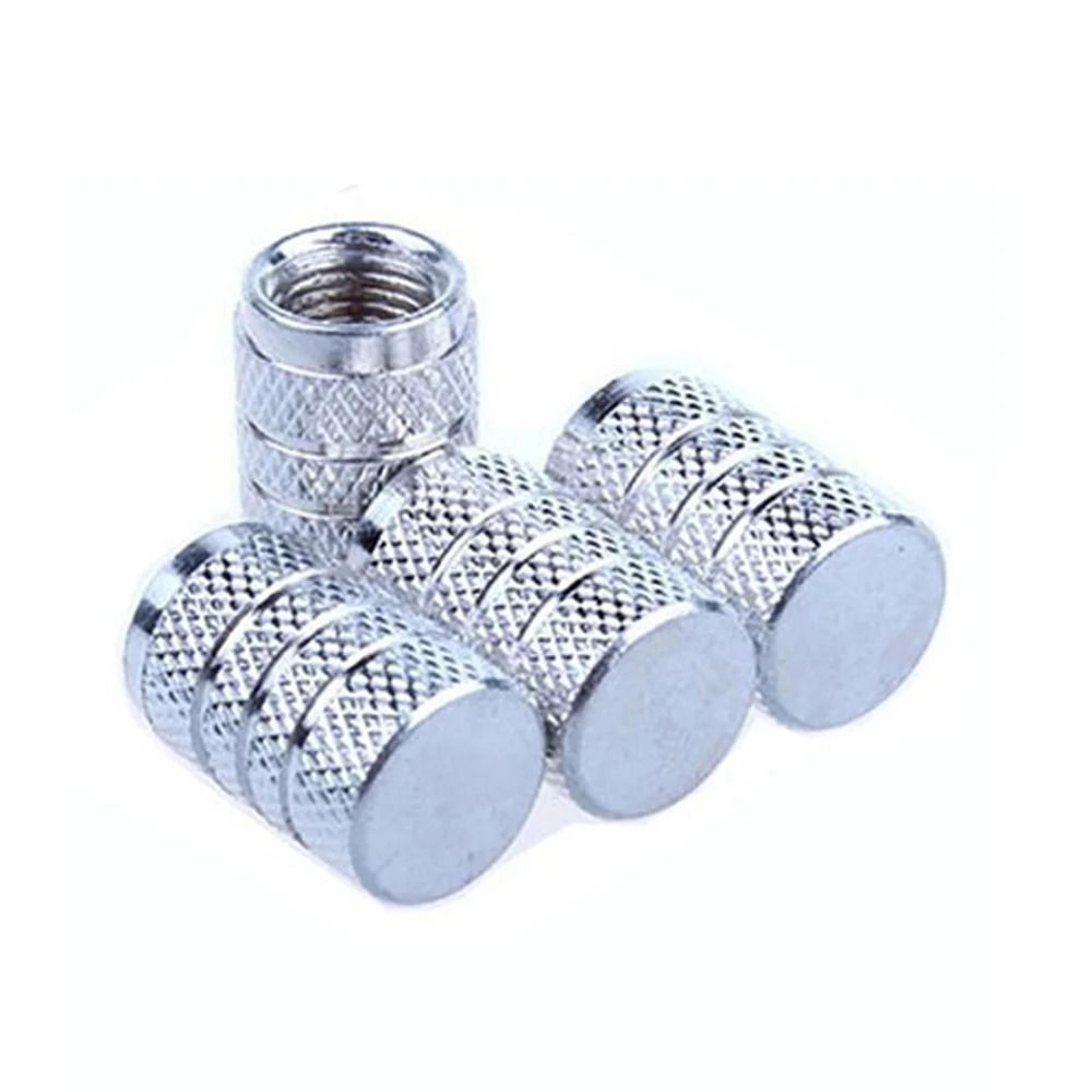 Aluminum Tire Valve Caps Knurled Car Wheel Air Stem Covers Set Of 4 4