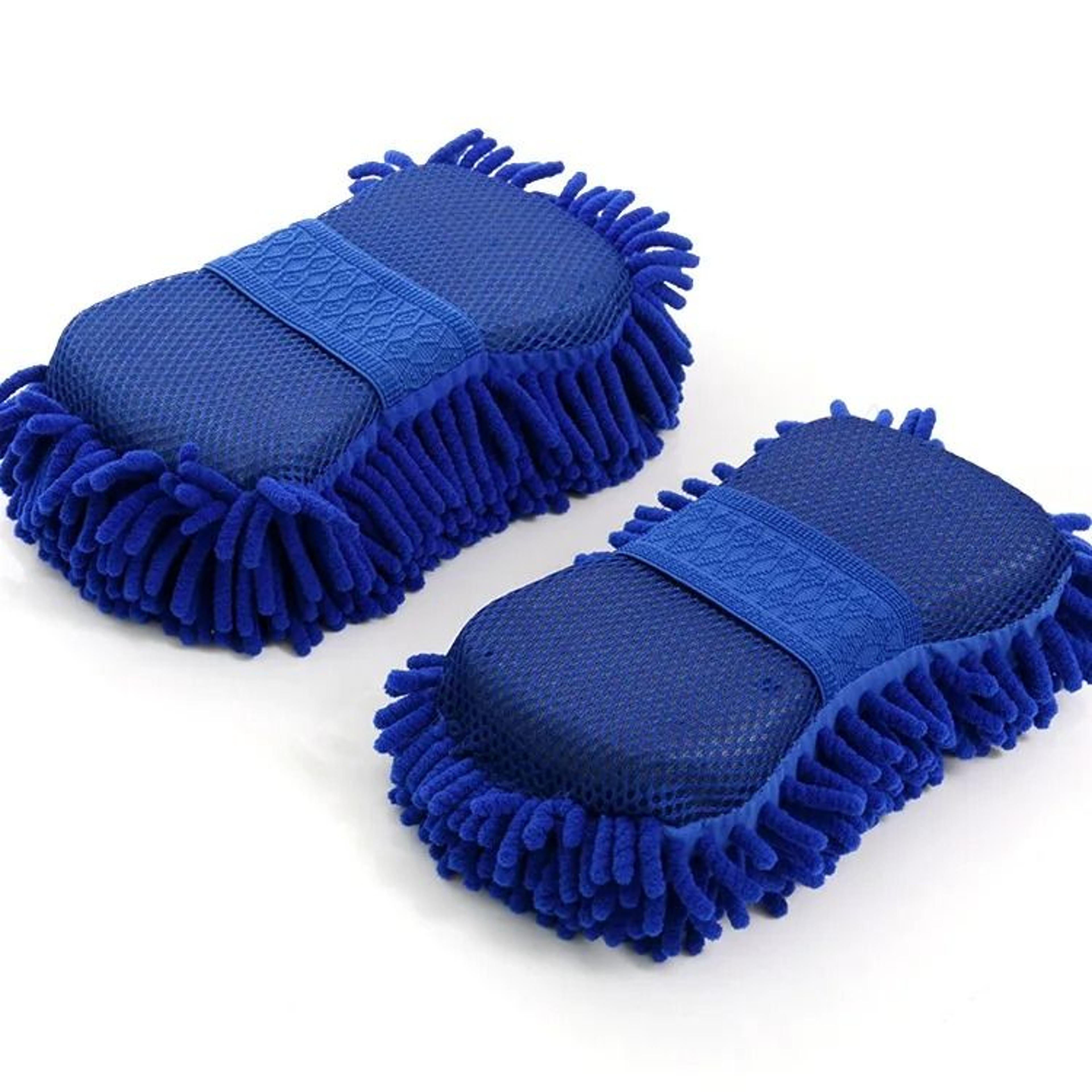Microfiber Car Wash Gloves And Cleaning Sponge Set For Scratch Free Auto Care 2