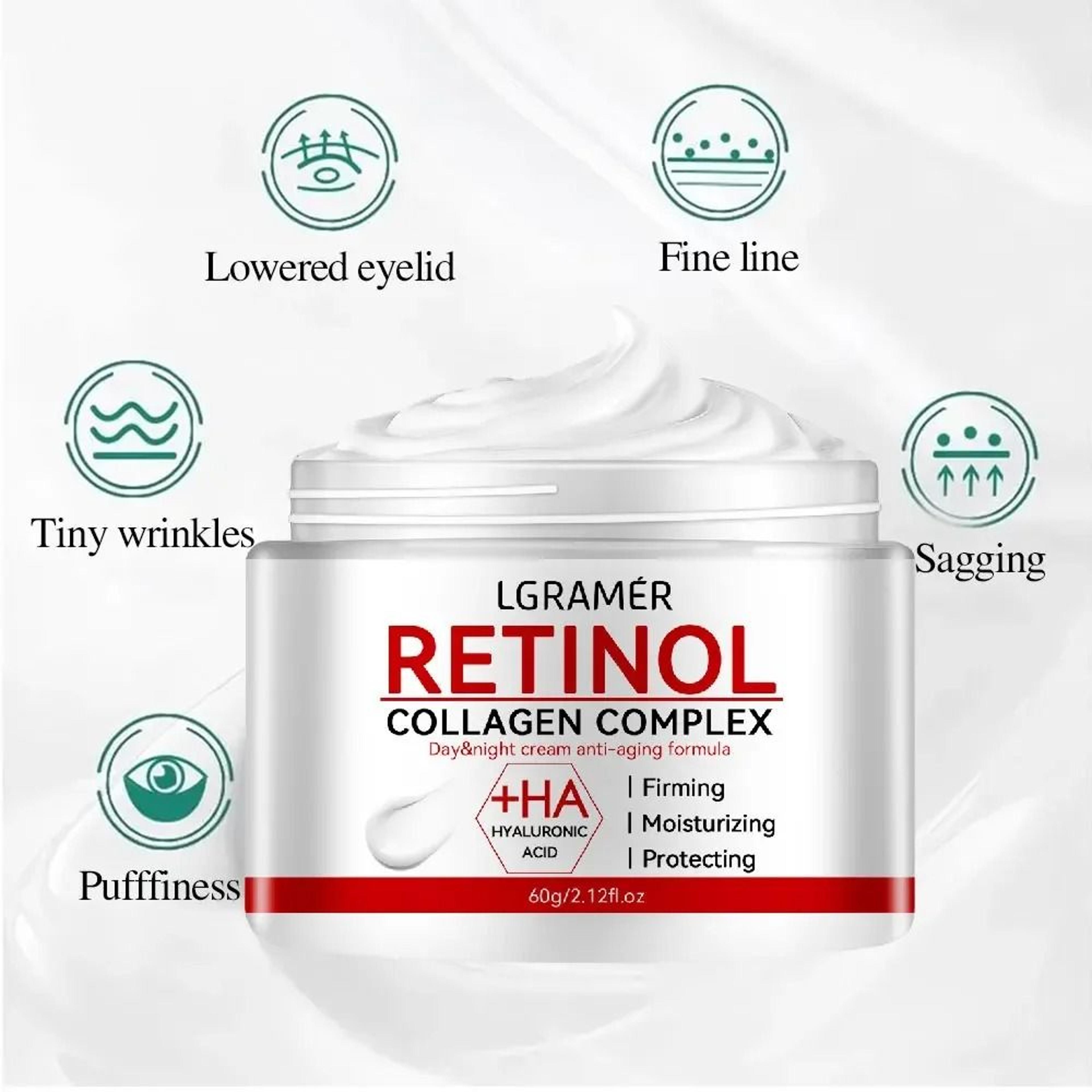 Retinol Face Cream Collagen Firming Anti Aging Moisturizer 7