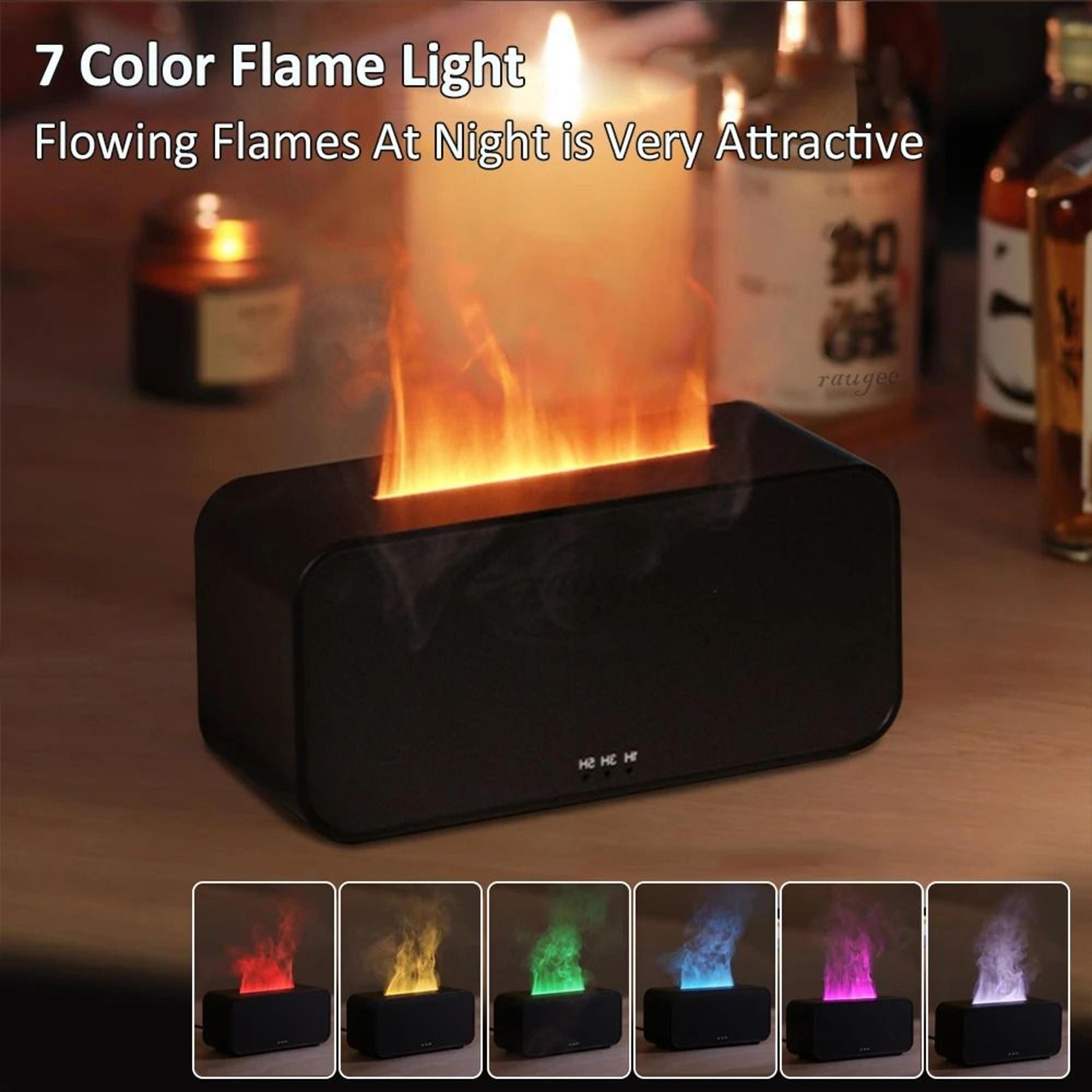 Mini Flame Aroma Diffuser Humidifier With LED Light And Essential Oil Mist 3
