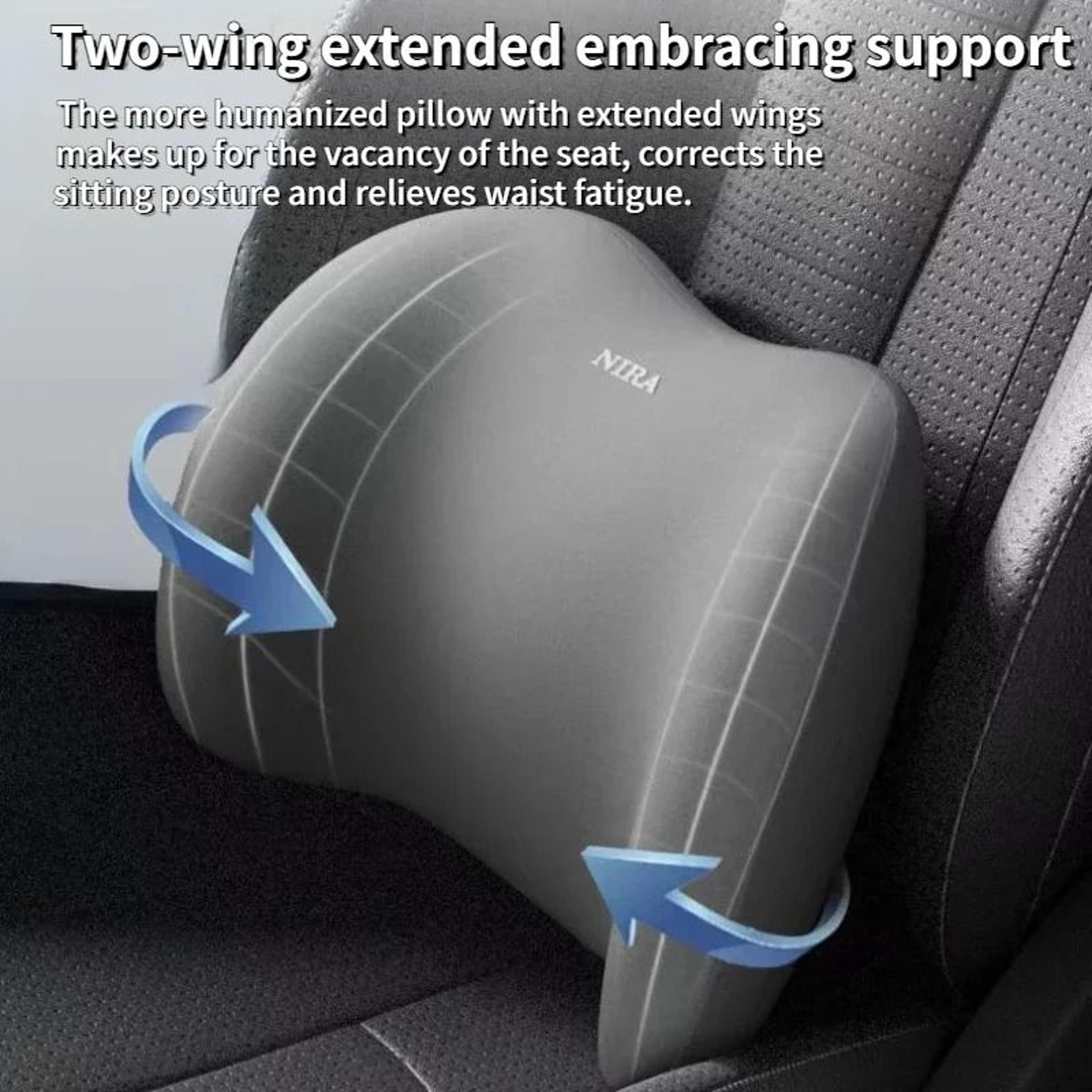 Car Memory Foam Neck Pillow And Lumbar Support Cushion For Comfortable Driving 9