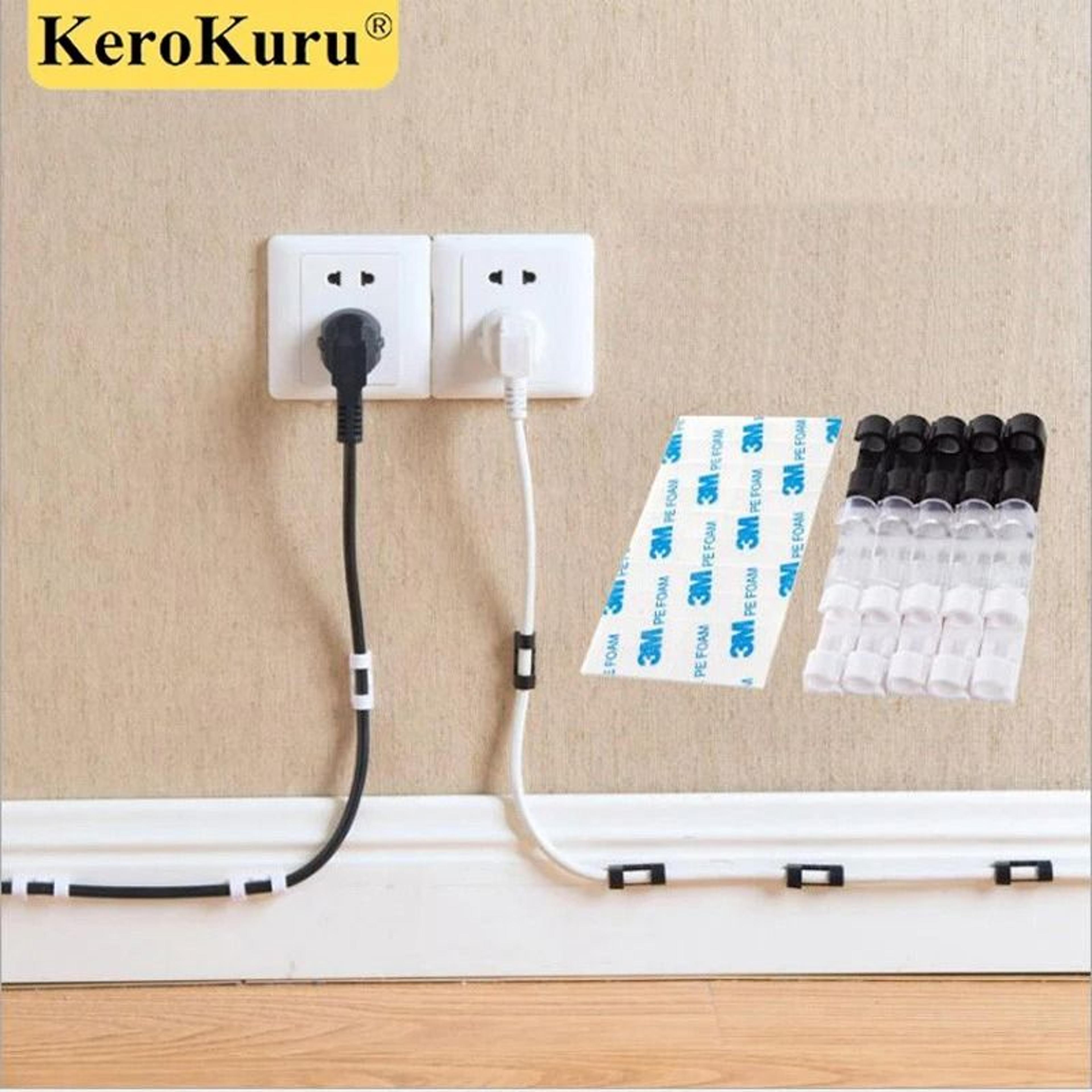 Cable Organizer Clips For Desktop Cable Management USB Cord Holder 9
