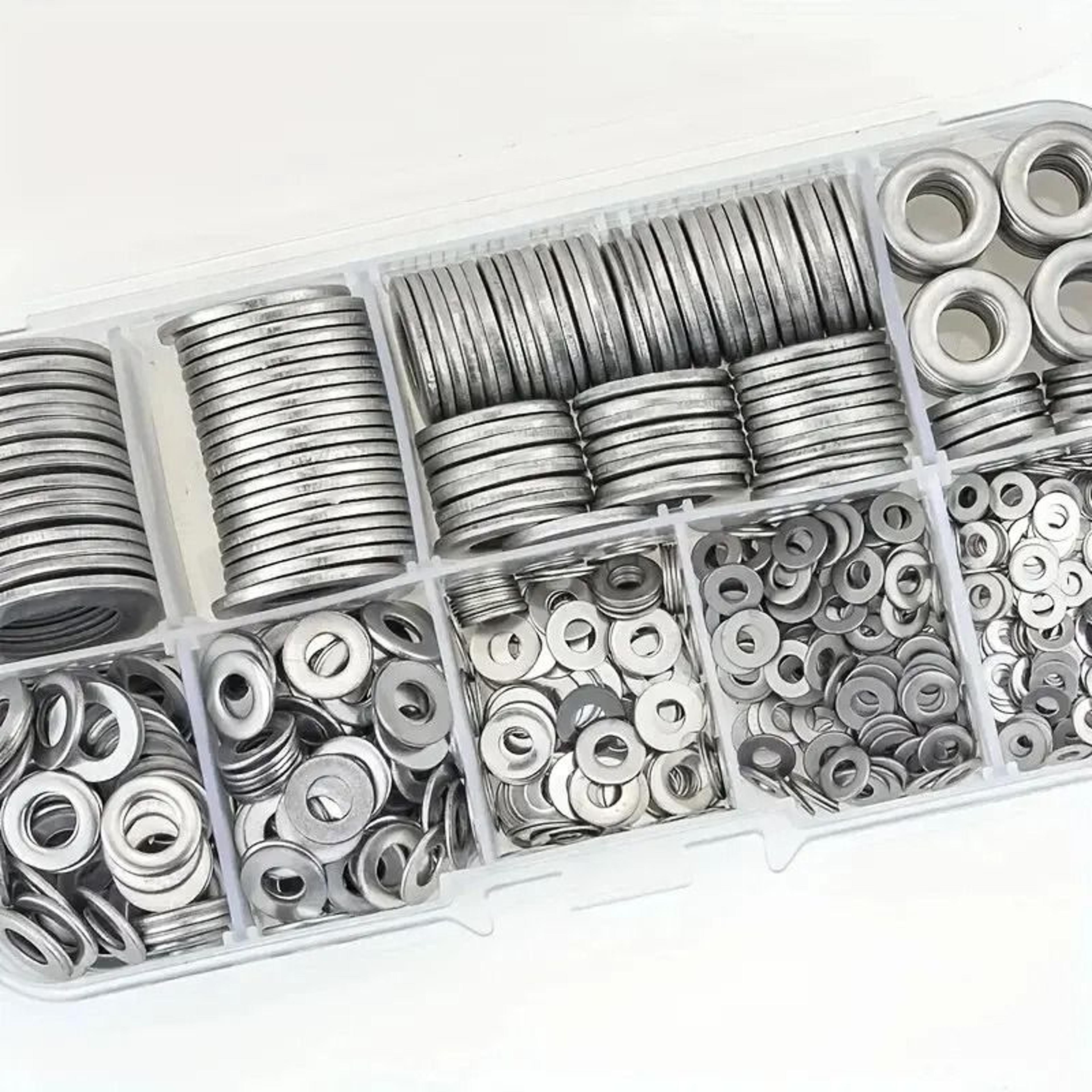 304 Stainless Steel Flat Washers Set Durable Hardware Assortment 0