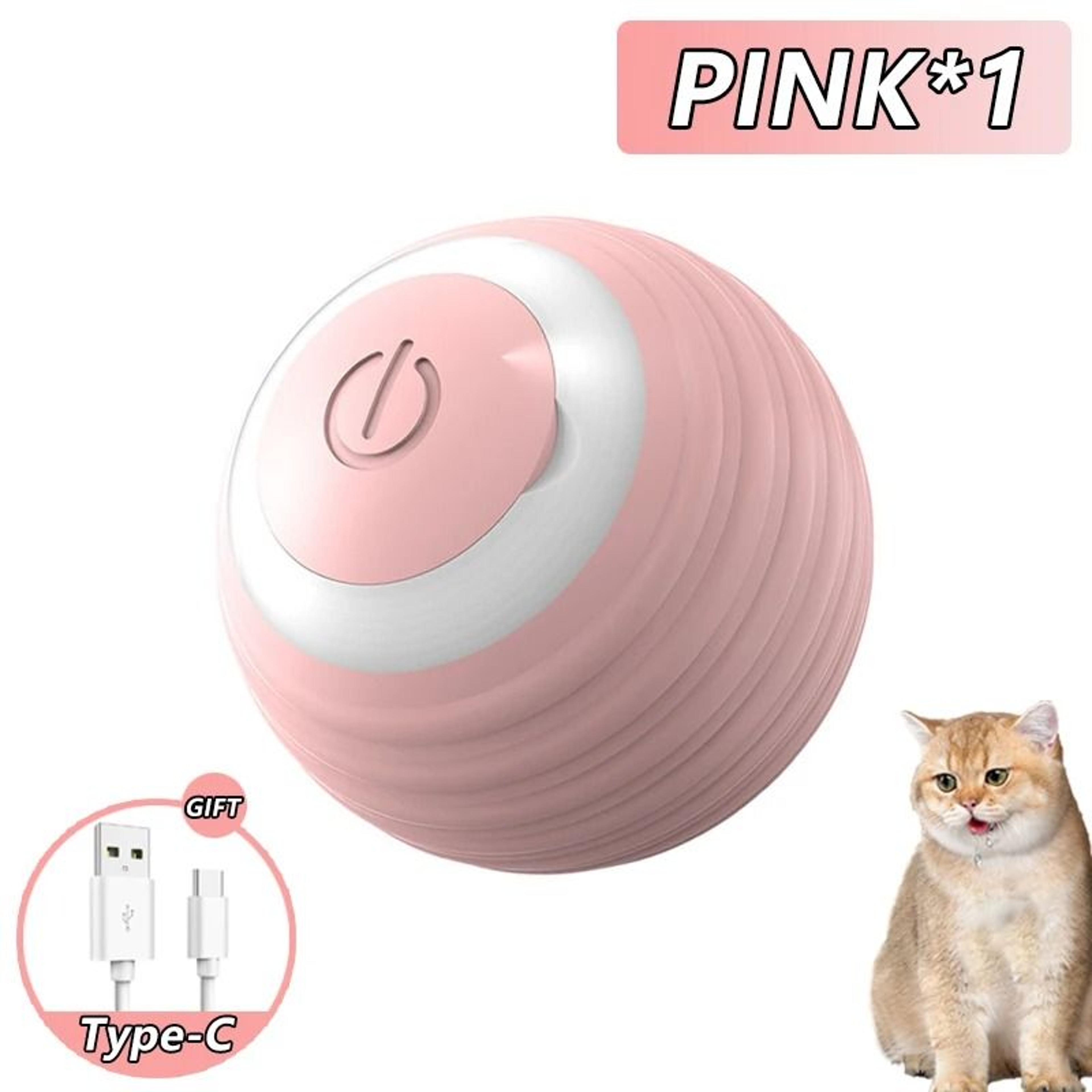 Interactive Cat Toy Automatic Rolling Ball With Faux Tail Rechargeable Smart Pet Toy 2