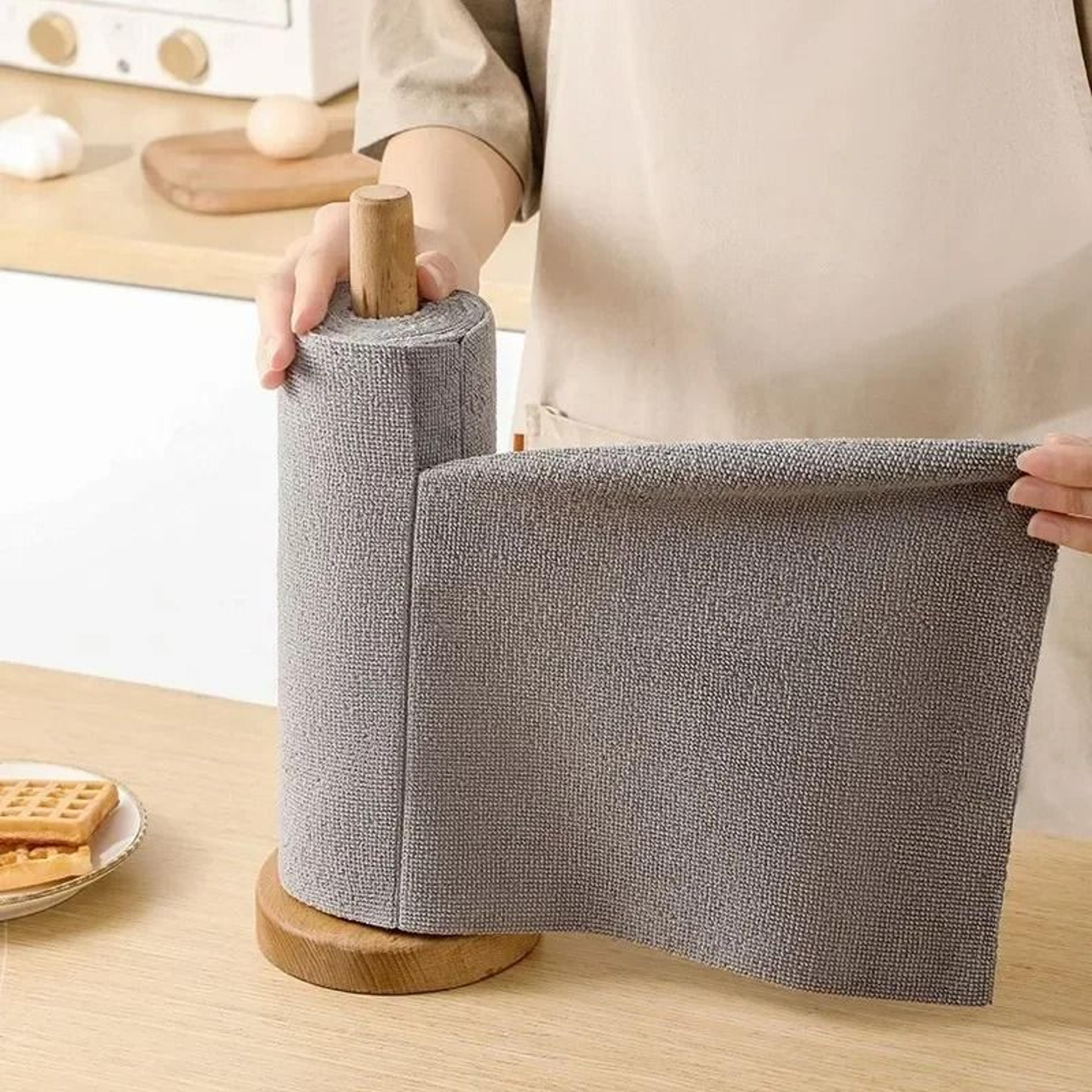 Reusable Microfiber Cleaning Wipe Roll Kitchen Cloth Paper Towel Alternative 16