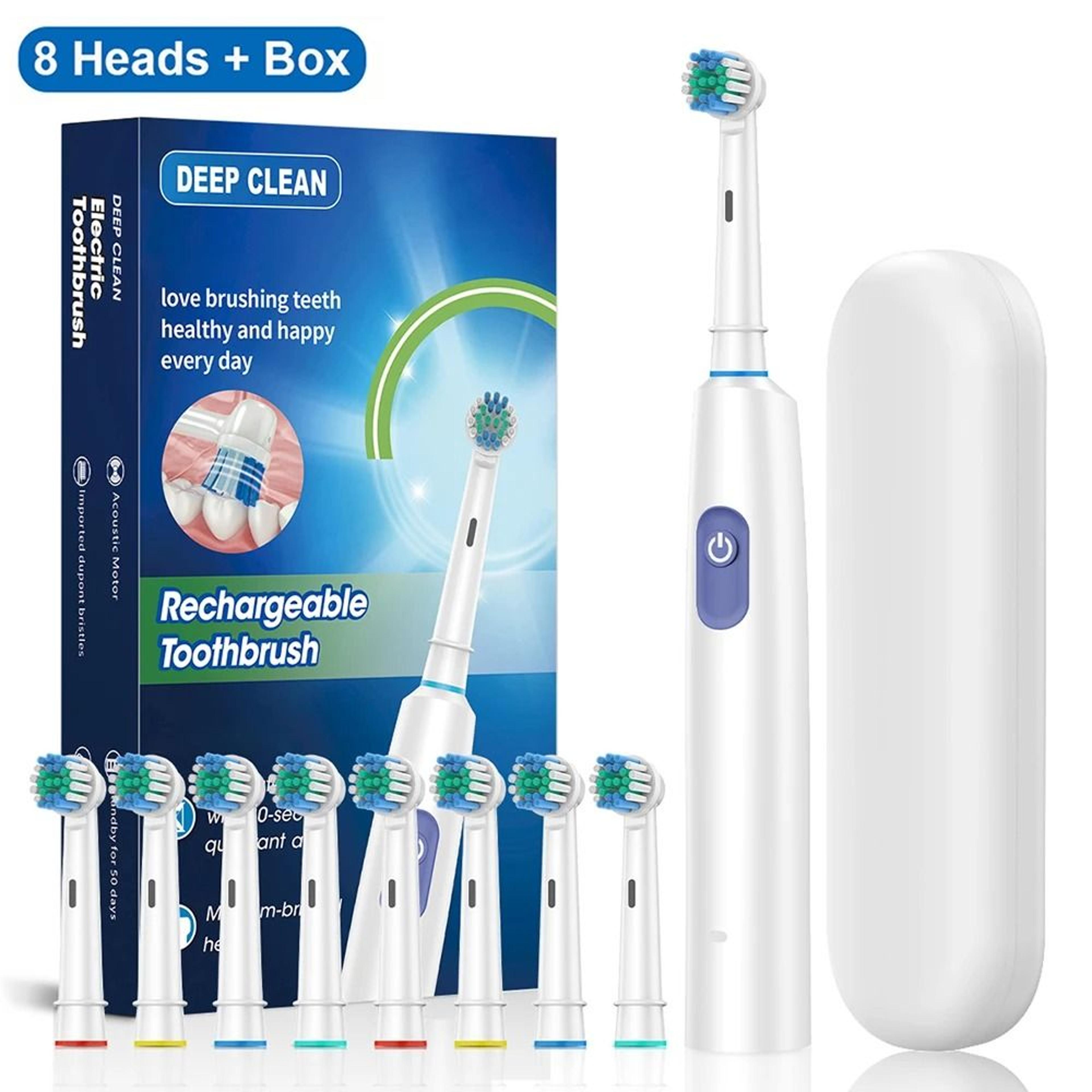 Rechargeable Rotary Electric Toothbrush For Adults With 8 Soft Brush Heads 5