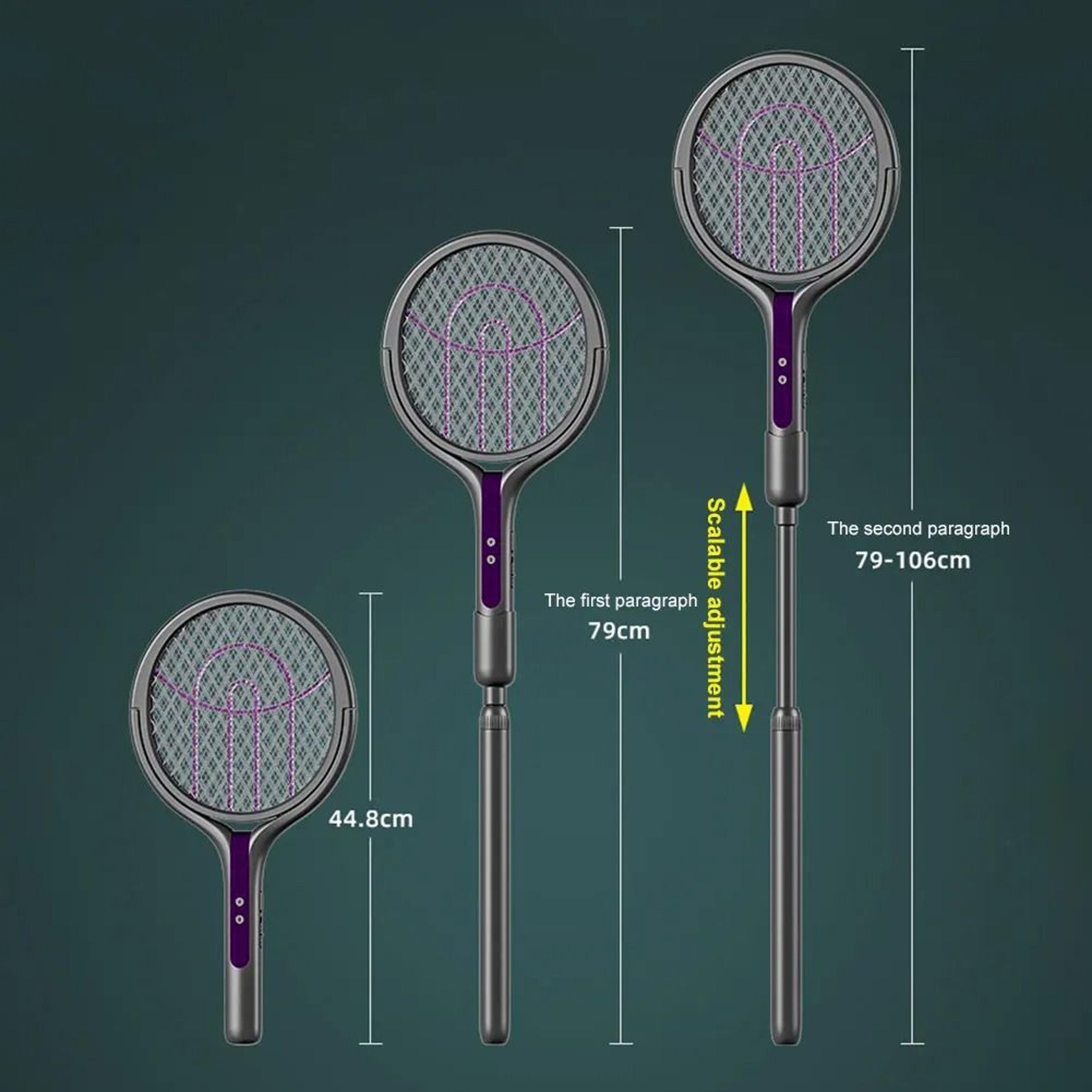2 In 1 Retractable Electric Mosquito Swatter Rechargeable Bug Zapper Lamp 3