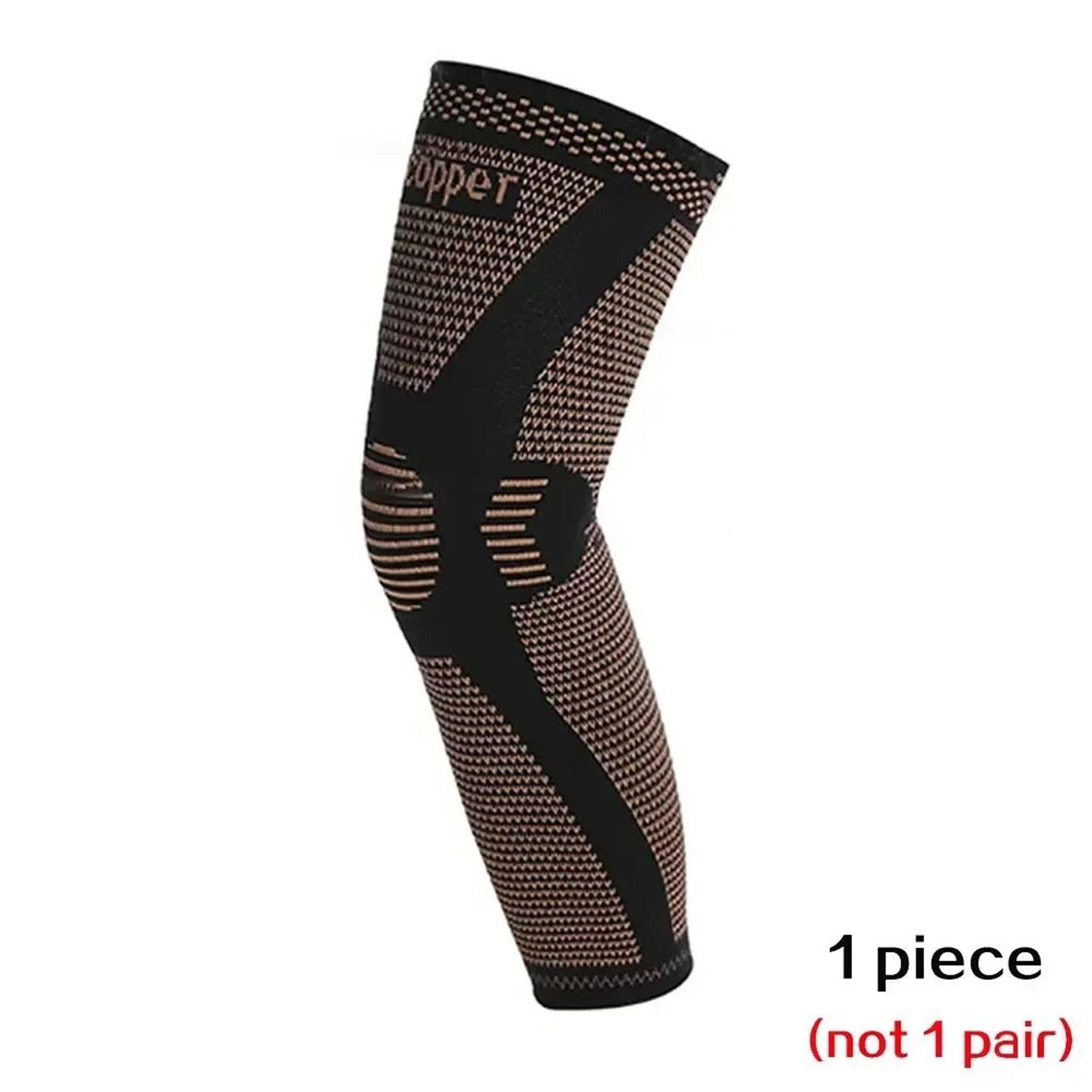 Copper Compression Leg Sleeve Full Length Knee Support For Sports And Recovery 1
