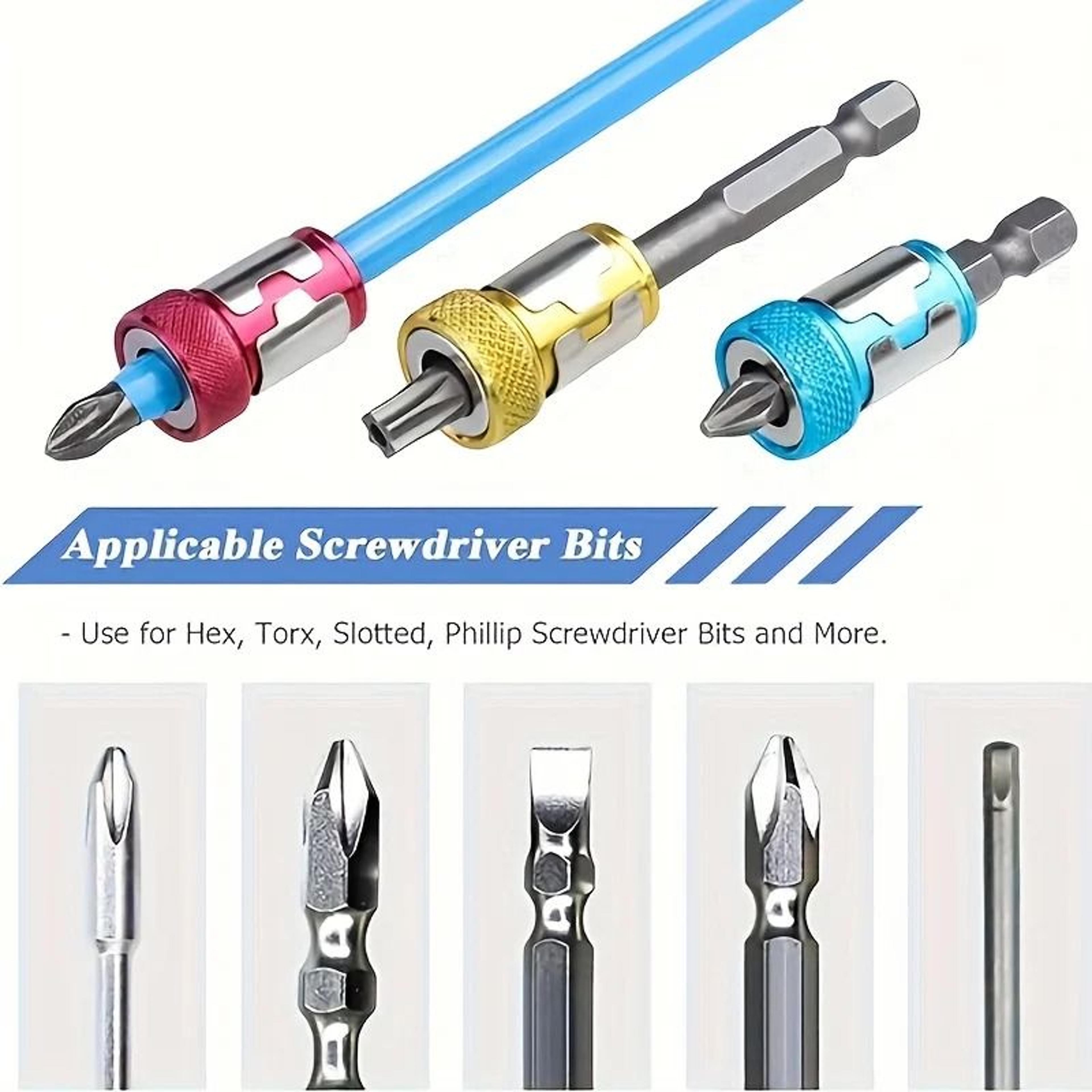 Universal Magnetic Screw Ring Drill Bit Set Non Slip Magnetized Bits 3