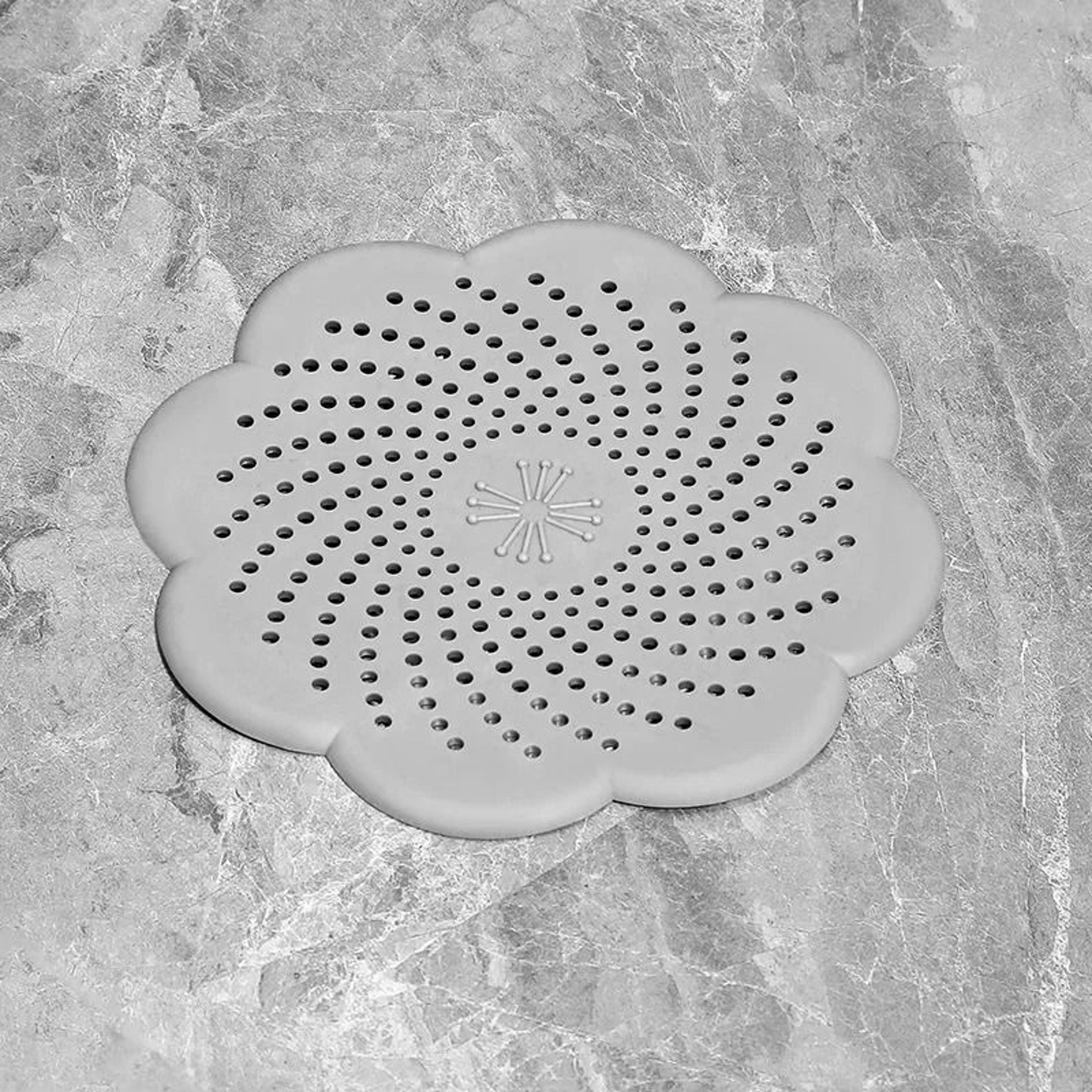 Flower Shape Silicone Drain Strainer Hair Catcher Floor Drain Cover Mesh For Kitchen And Bathroom 7