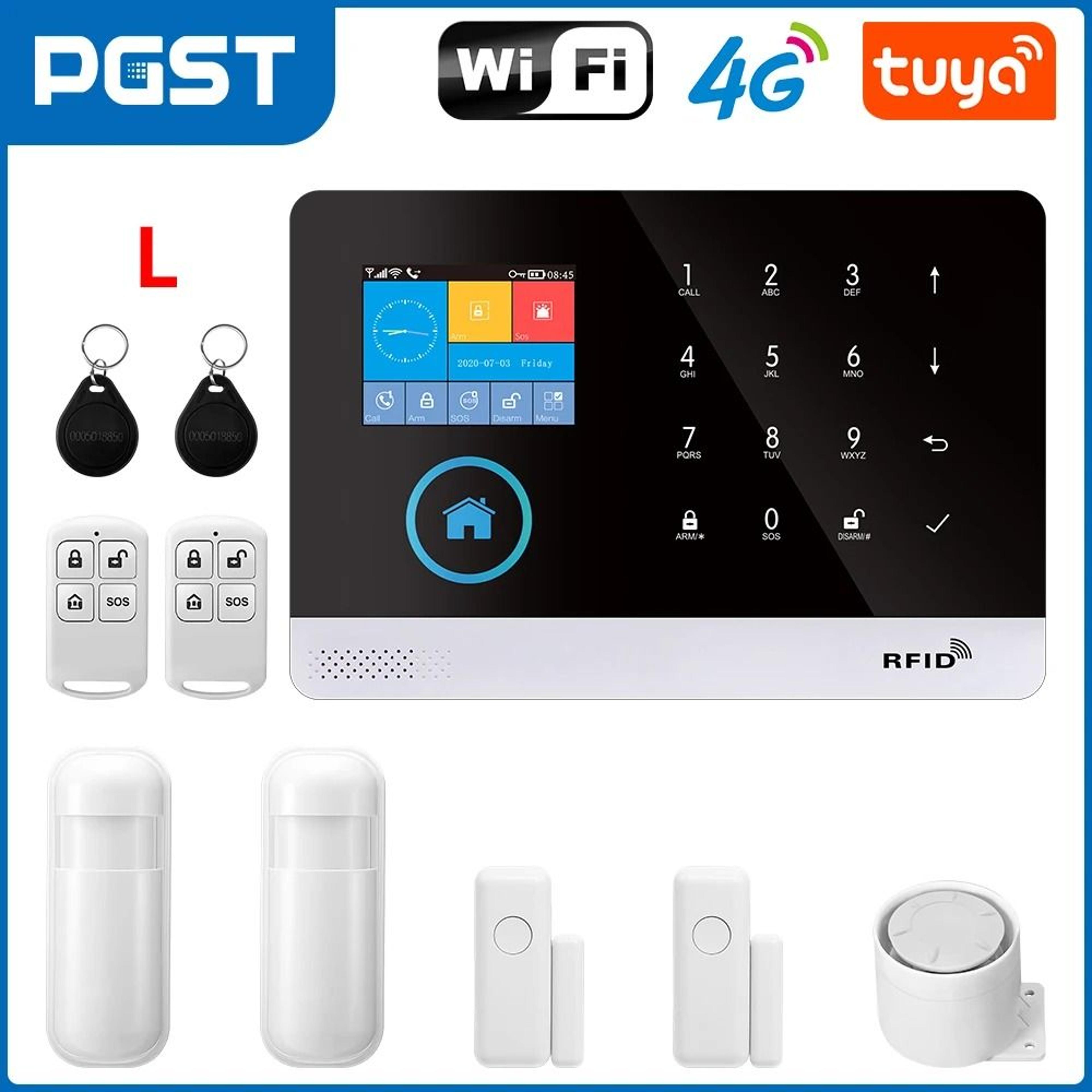 PGST 103 Smart Home Security System Wireless GSM WiFi Alarm With Motion Sensor And App Control 6