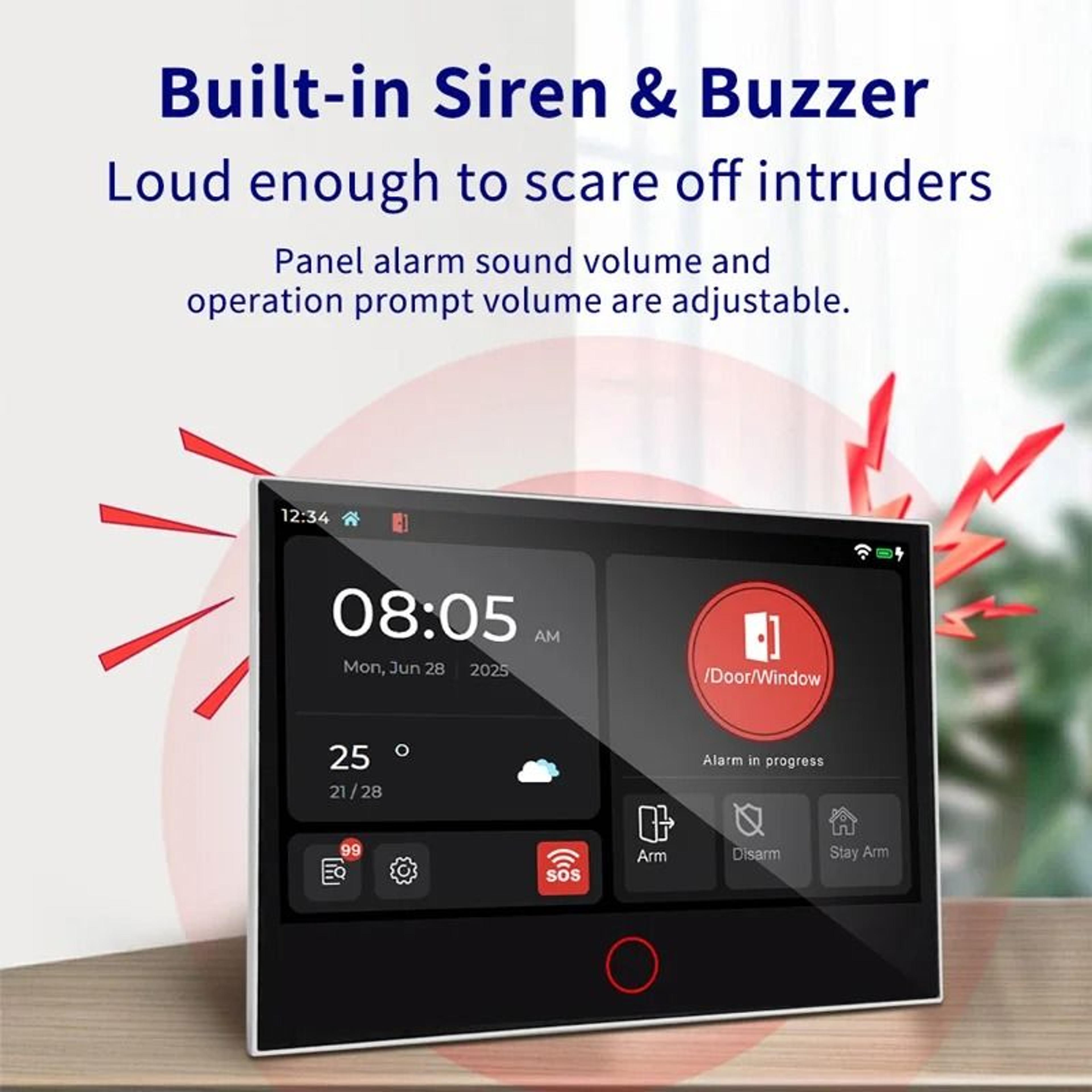 KERUI Tuya 4G WiFi Home Alarm System Wireless Security Kit With 7 Inch Touch Screen Panel 11