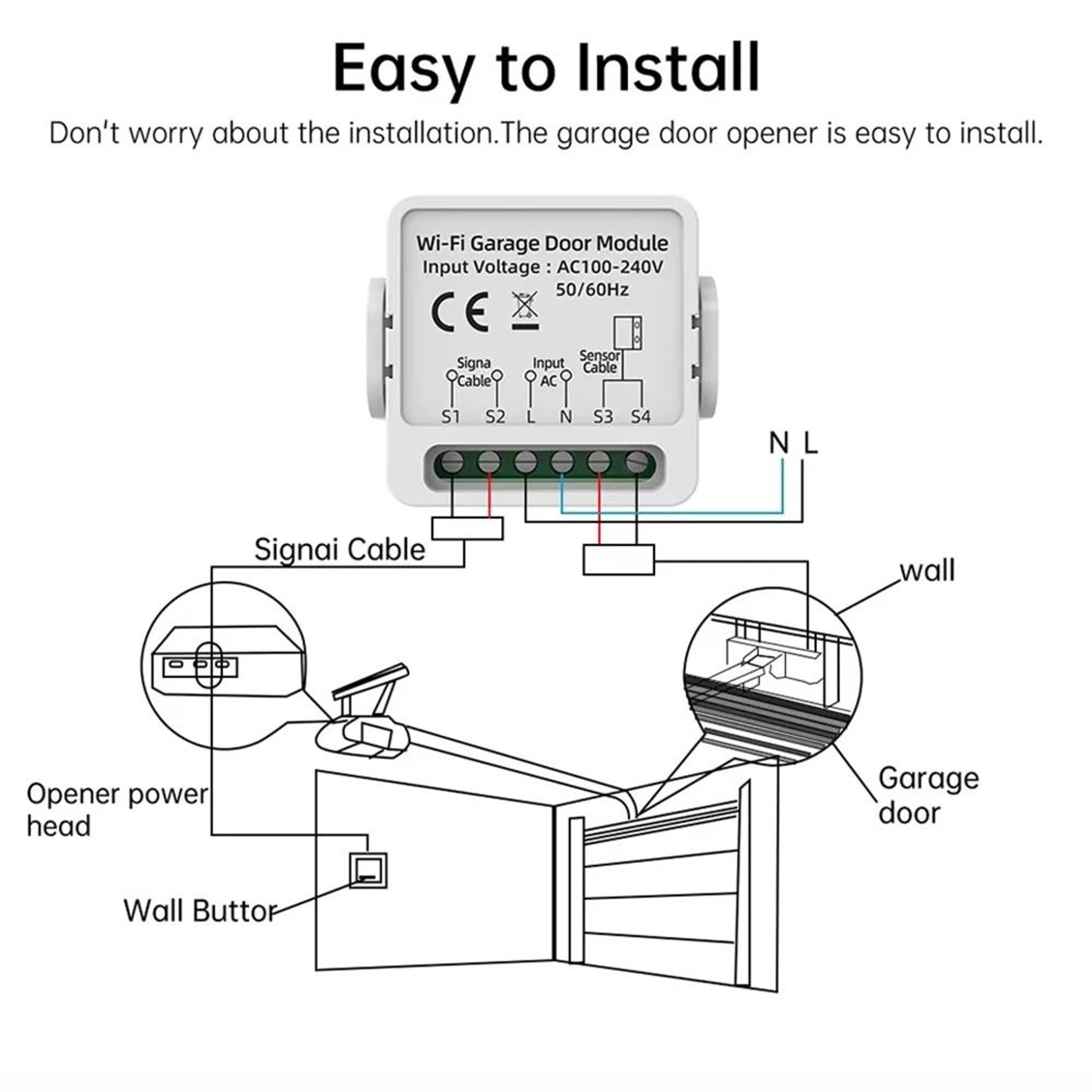 WG01 Tuya Smart Garage Door Opener WiFi Controller Compatible With Alexa And Google Assistant 5