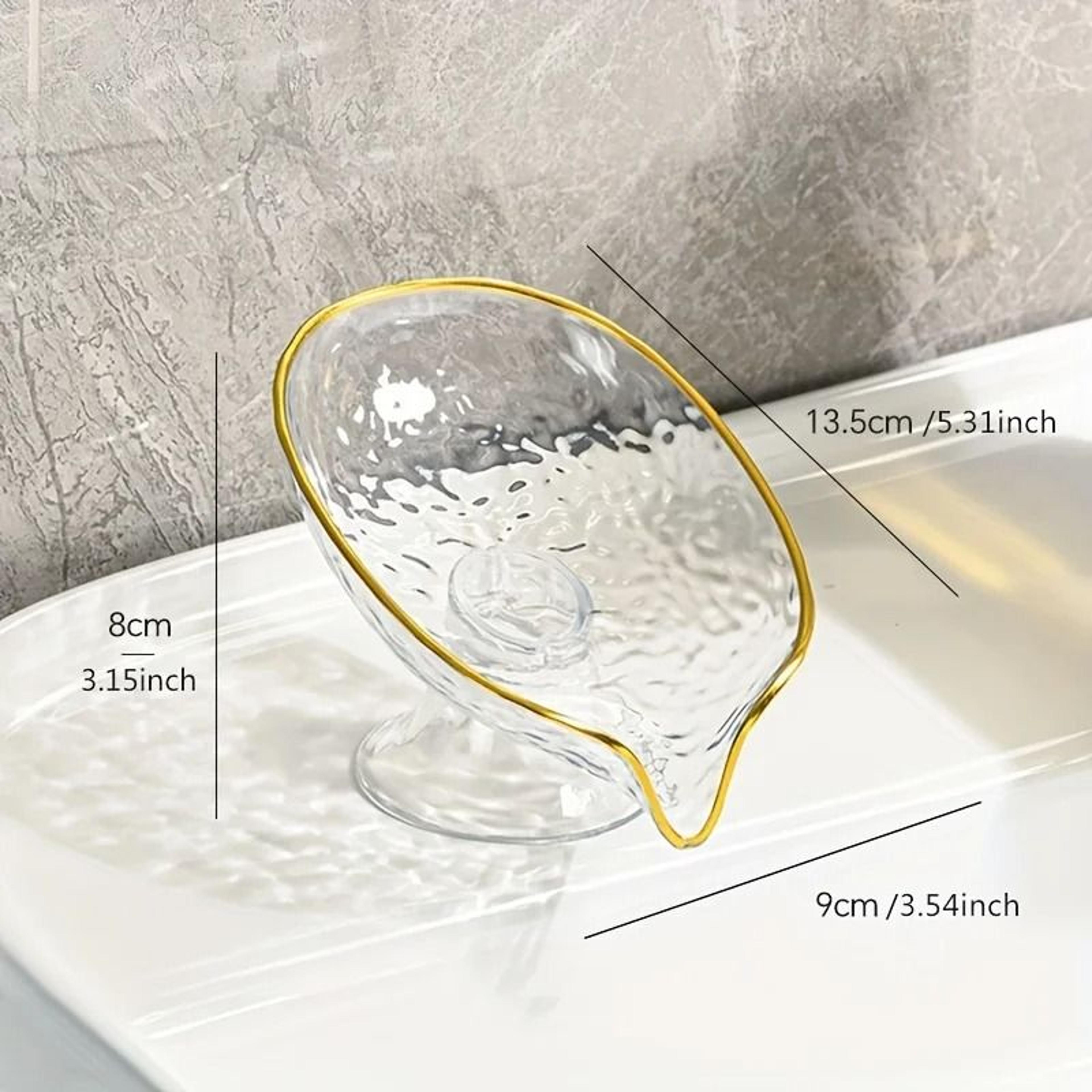 Oval Soap Dish With Drainage Holes Plastic Bathroom Soap Holder Organizer 5