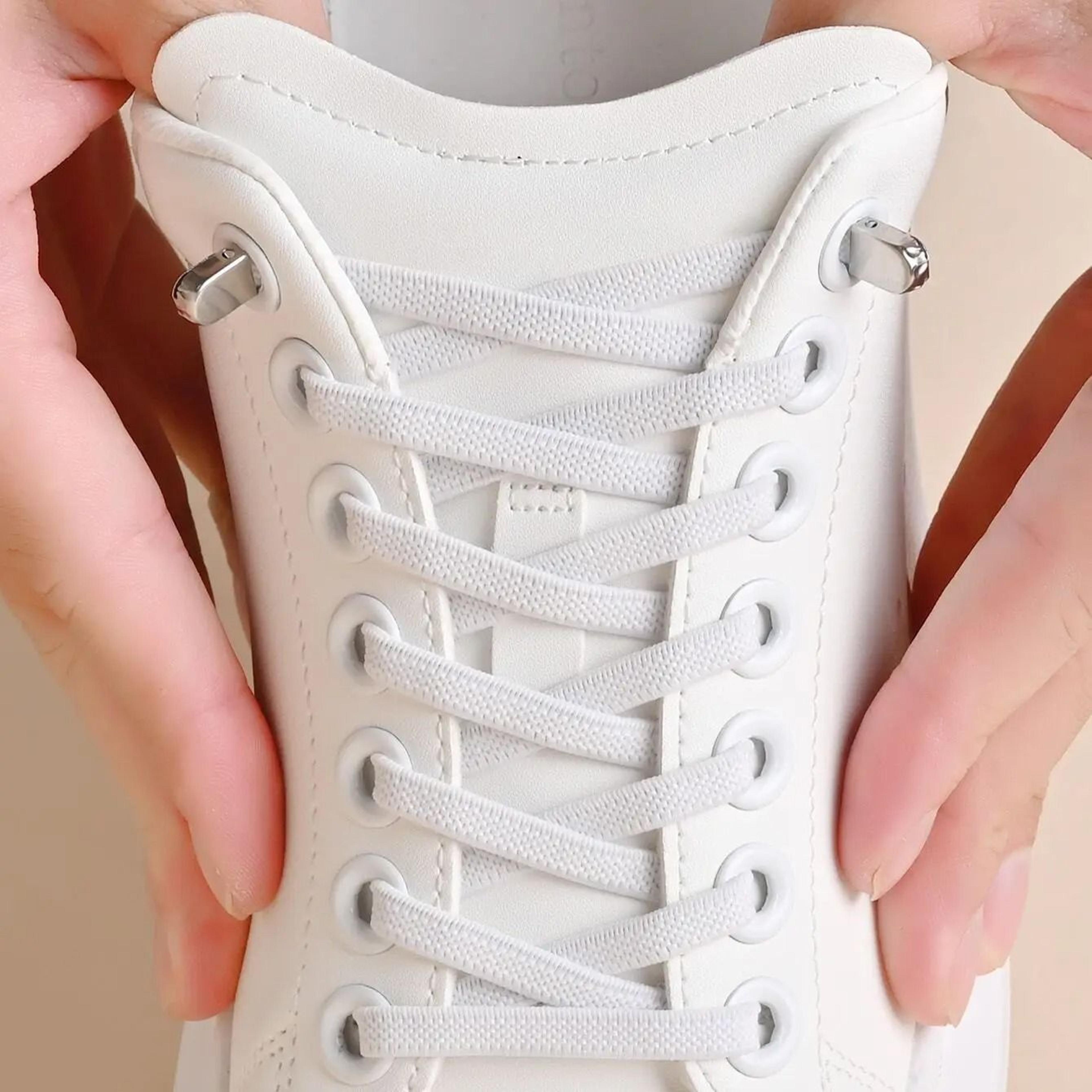 Elastic No Tie Shoe Laces With Metal Buckles For Sports And Casual Shoes 9